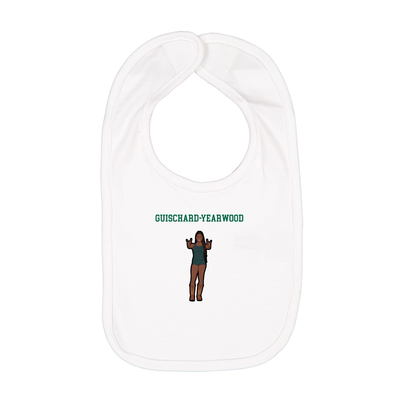 Infant Bib — Shirsey in White