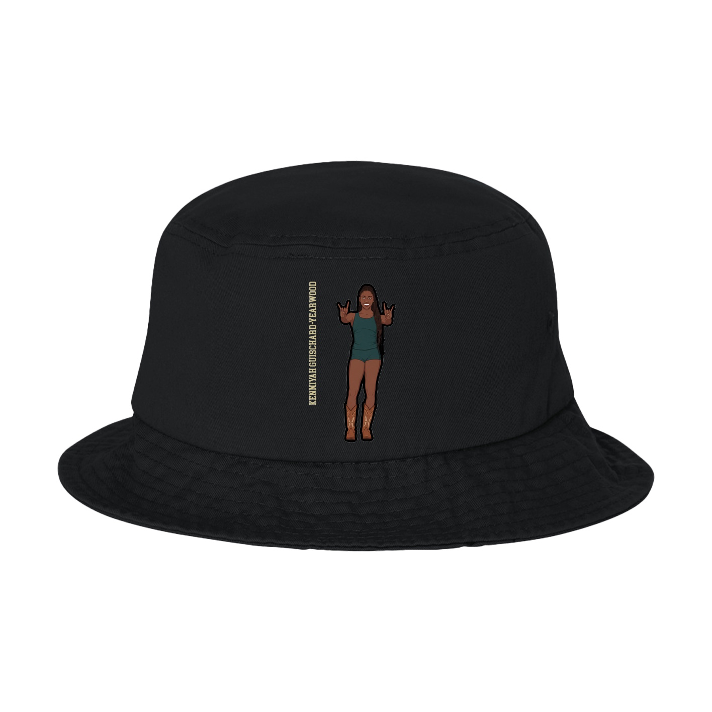 Bucket Cap — Name Vertical in Black