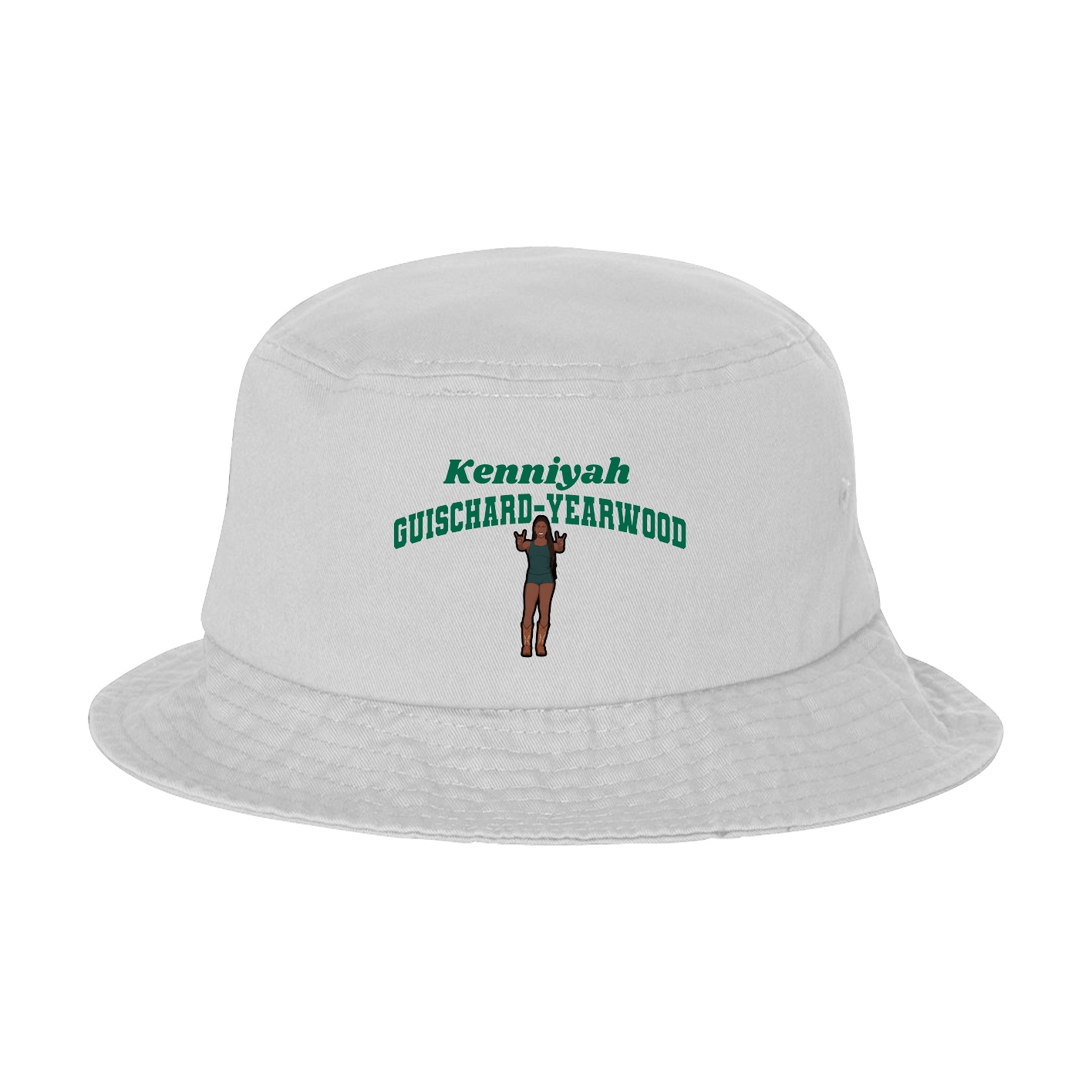 Bucket Cap — Signature Arch in White