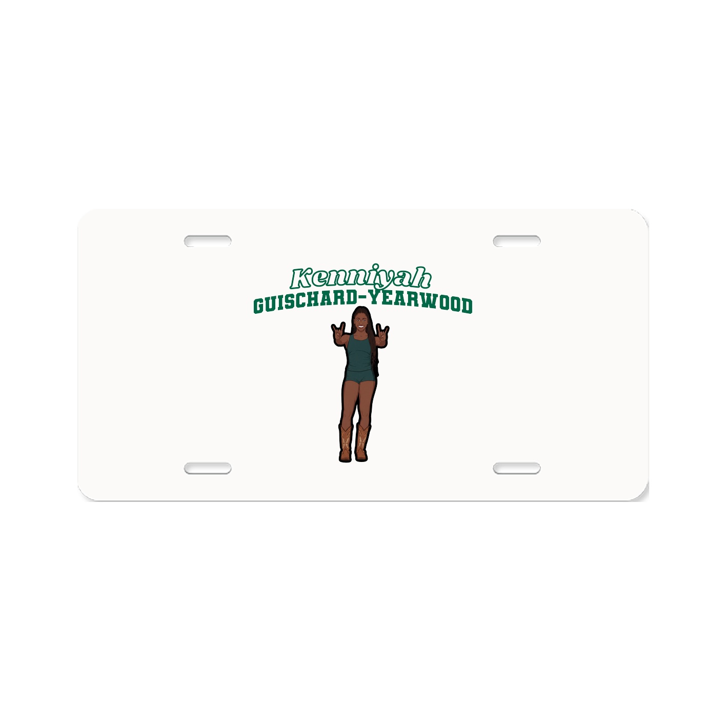 License Plate — Name Arch in Classic