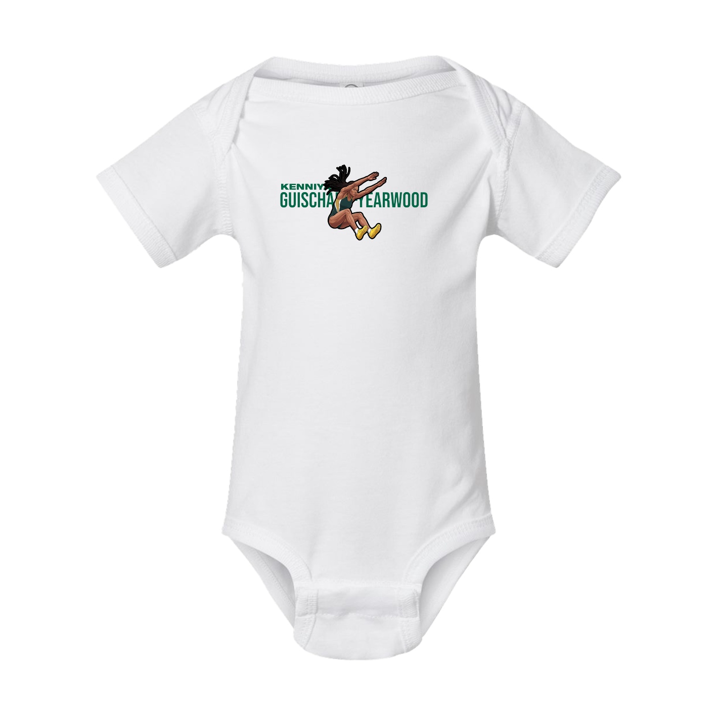 Baby Onesie — Player Name in White