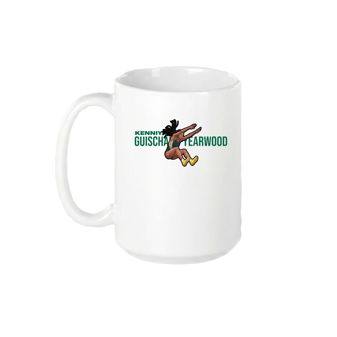 15oz Coffee Mug — Player Name in White