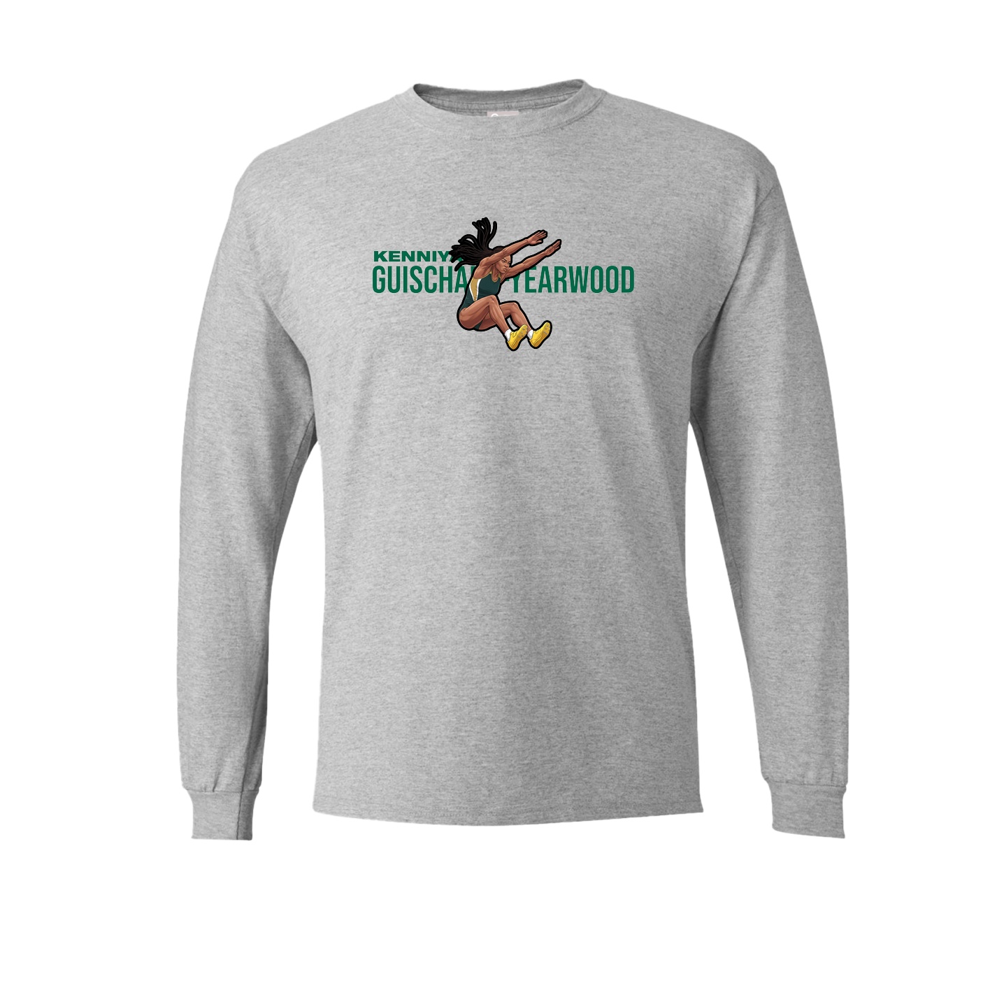 Long Sleeve Tee — Player Name in Grey