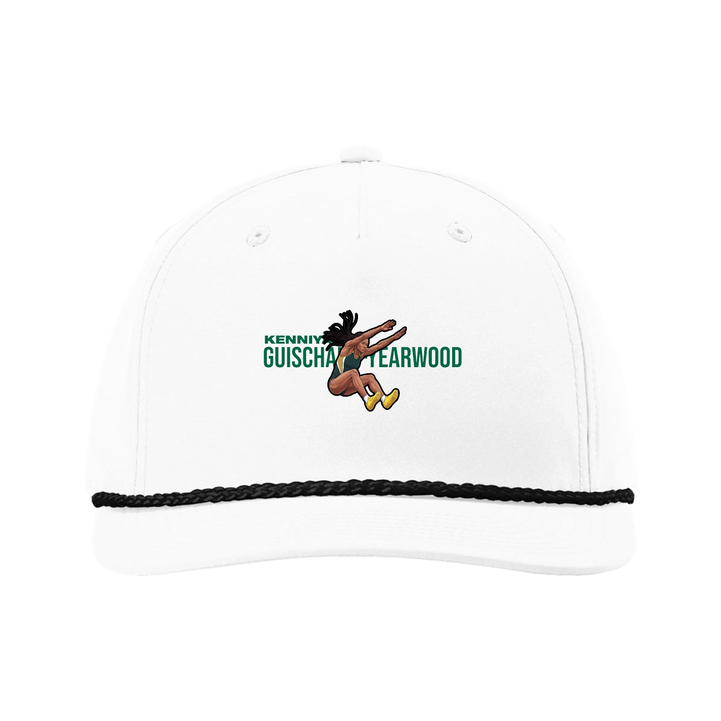 Five-Panel Classic Rope Cap — Player Name in White