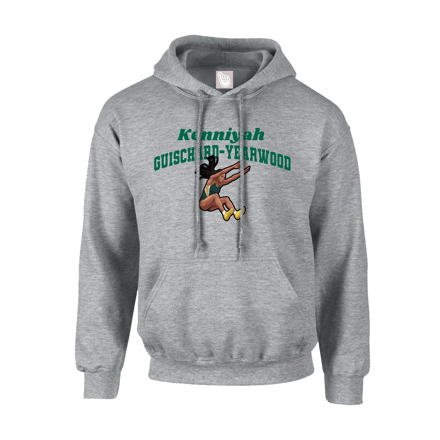Youth Hoodie — Signature Arch in Grey