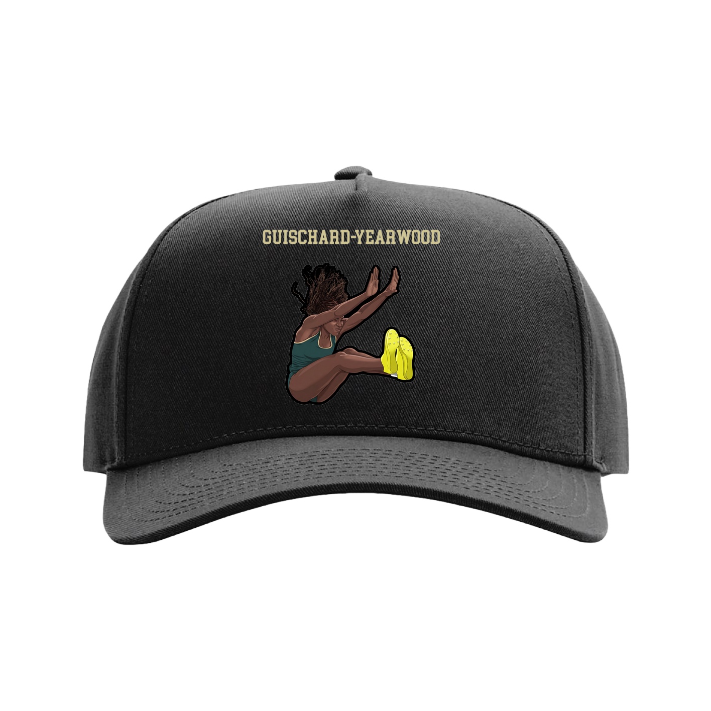 Full Fabric Five-Panel Champ Cap — Shirsey in Black