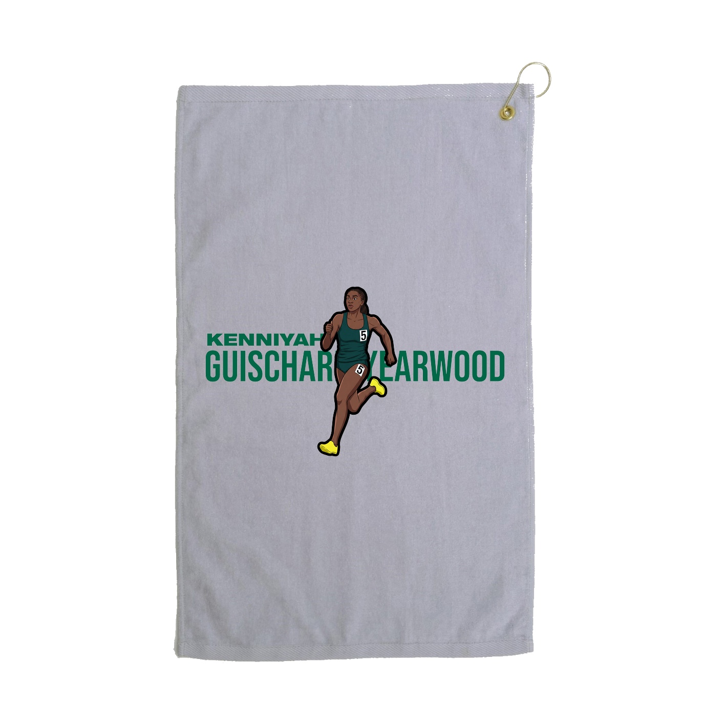 Golf Towel — Player Name in Grey