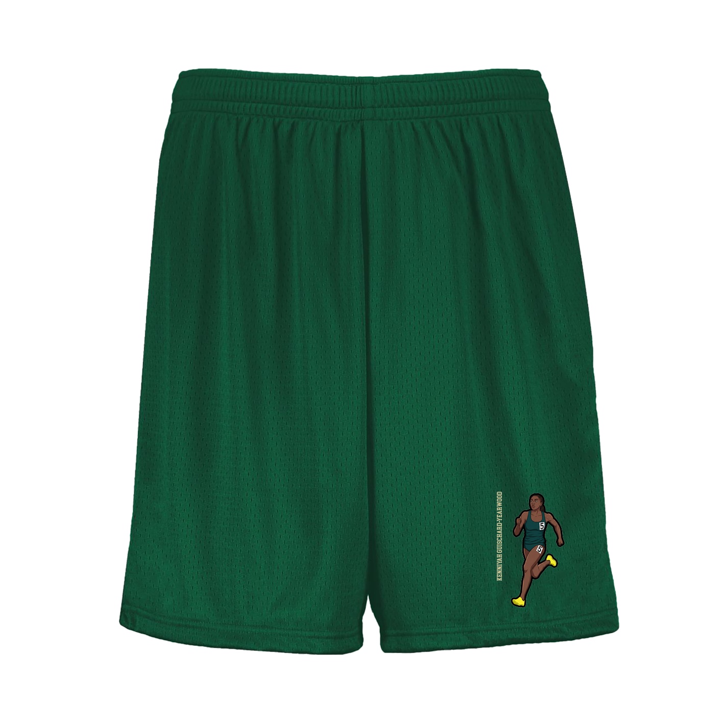 Shorts — Name Vertical in Green