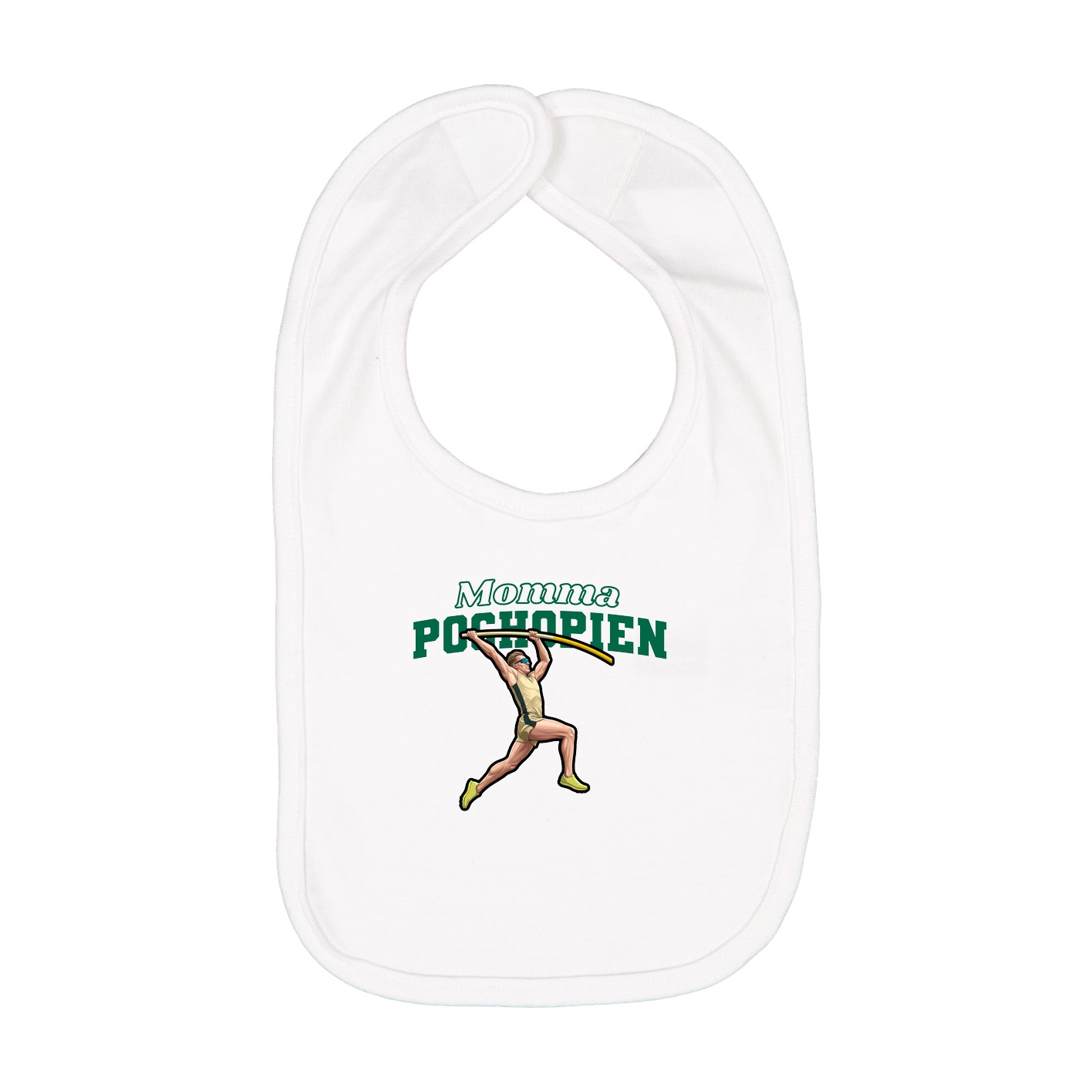 Infant Bib — Mothers Day Block in White
