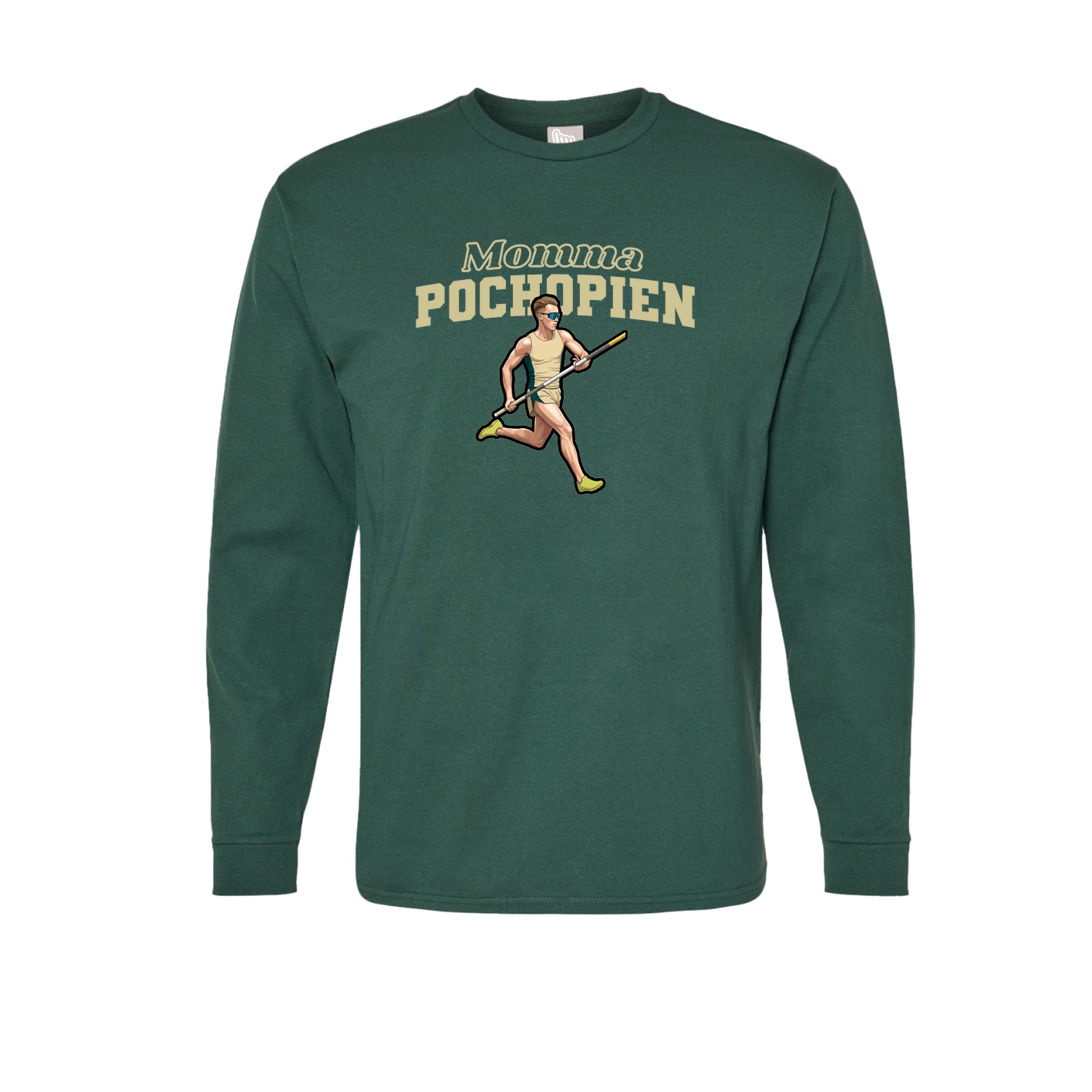 Long Sleeve Tee — Mothers Day Block in Green