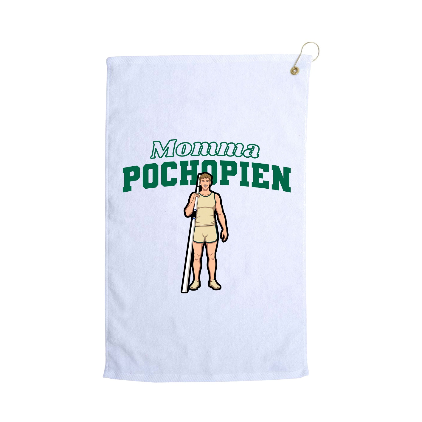Golf Towel — Mothers Day Block in White