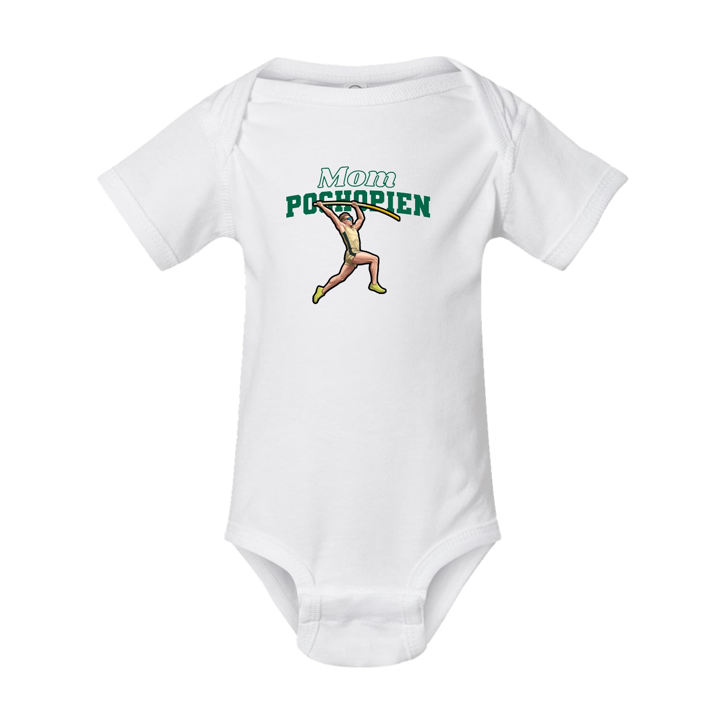 Baby Onesie — Mothers Day Block in White