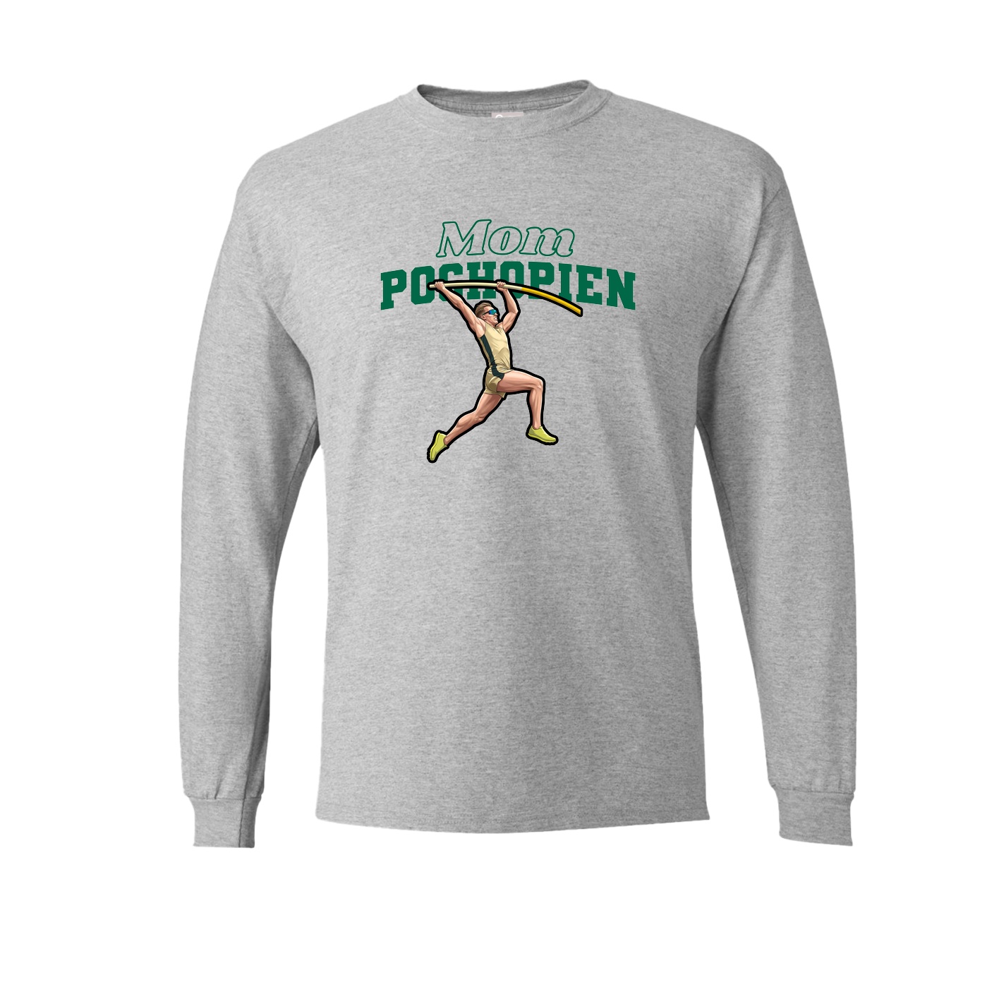 Long Sleeve Tee — Mothers Day Block in Grey