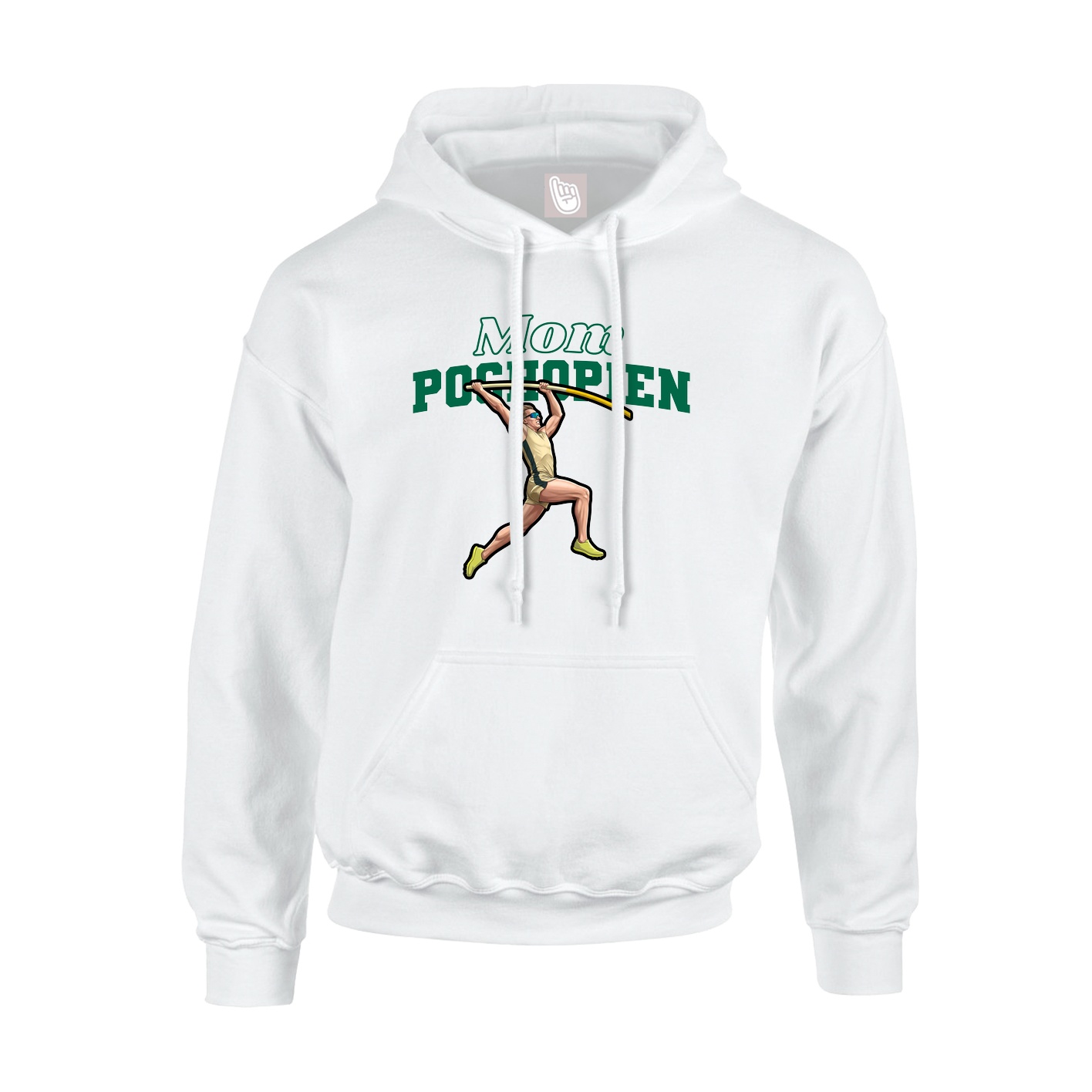 Youth Hoodie — Mothers Day Block in White