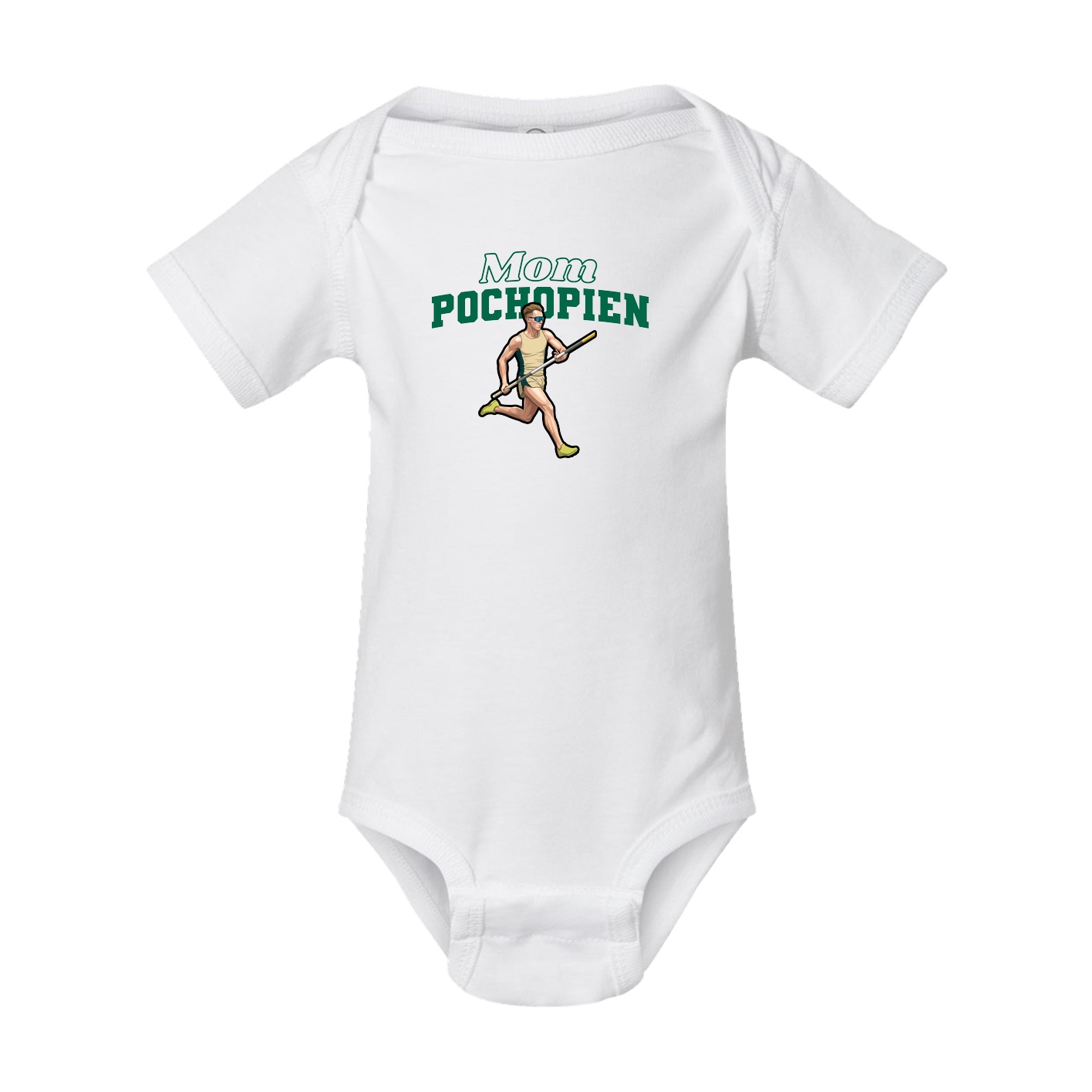 Baby Onesie — Mothers Day Block in White