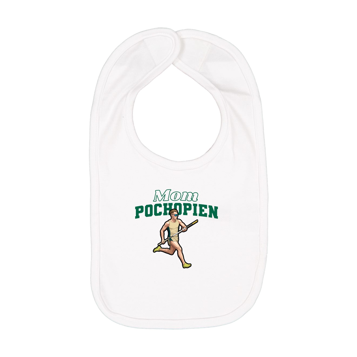 Infant Bib — Mothers Day Block in White