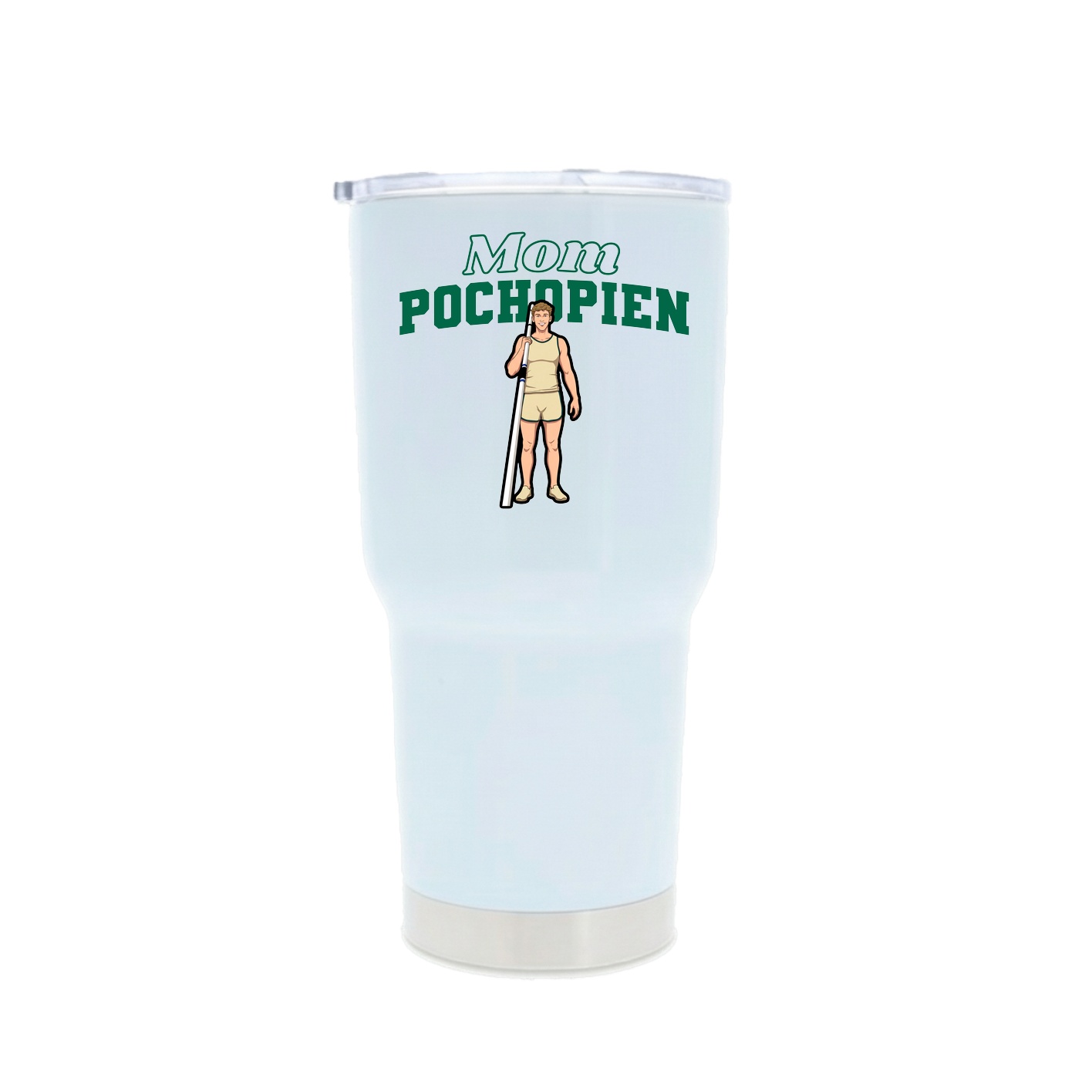 30oz Stainless Steel Tumbler — Mothers Day Block in White