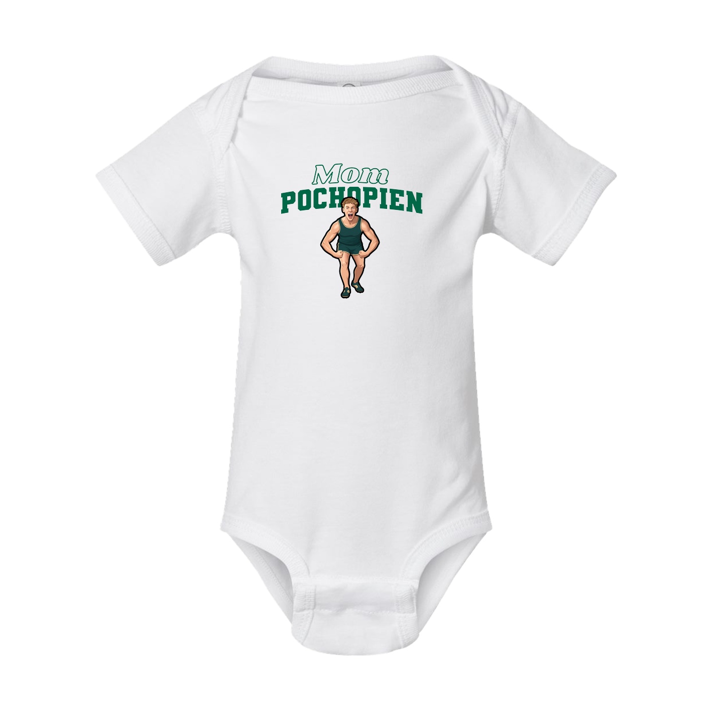 Baby Onesie — Mothers Day Block in White