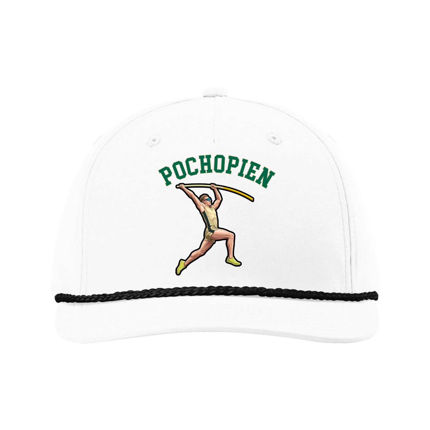 Five-Panel Classic Rope Cap — Shirsey Arch in White