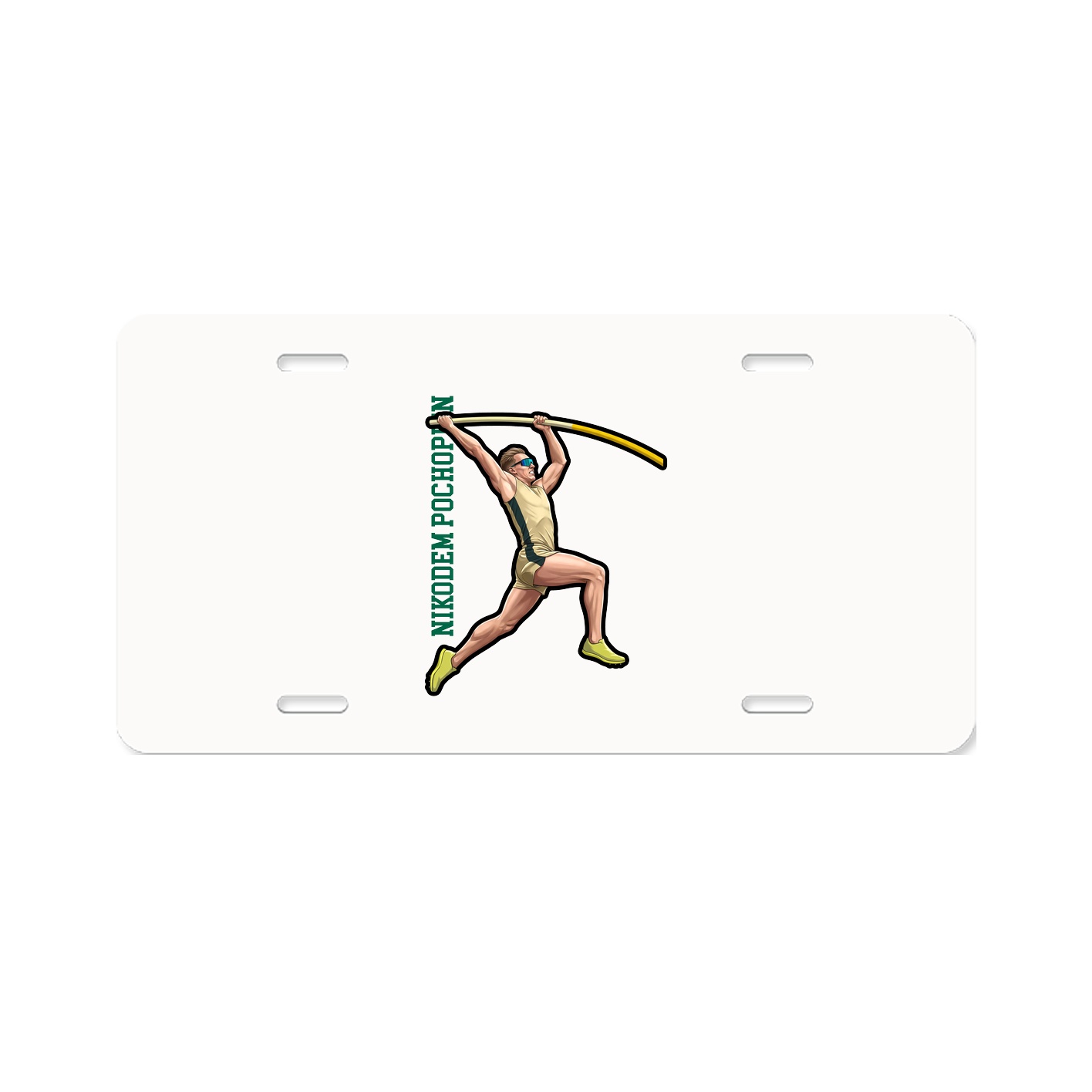 License Plate — Name Vertical in Classic