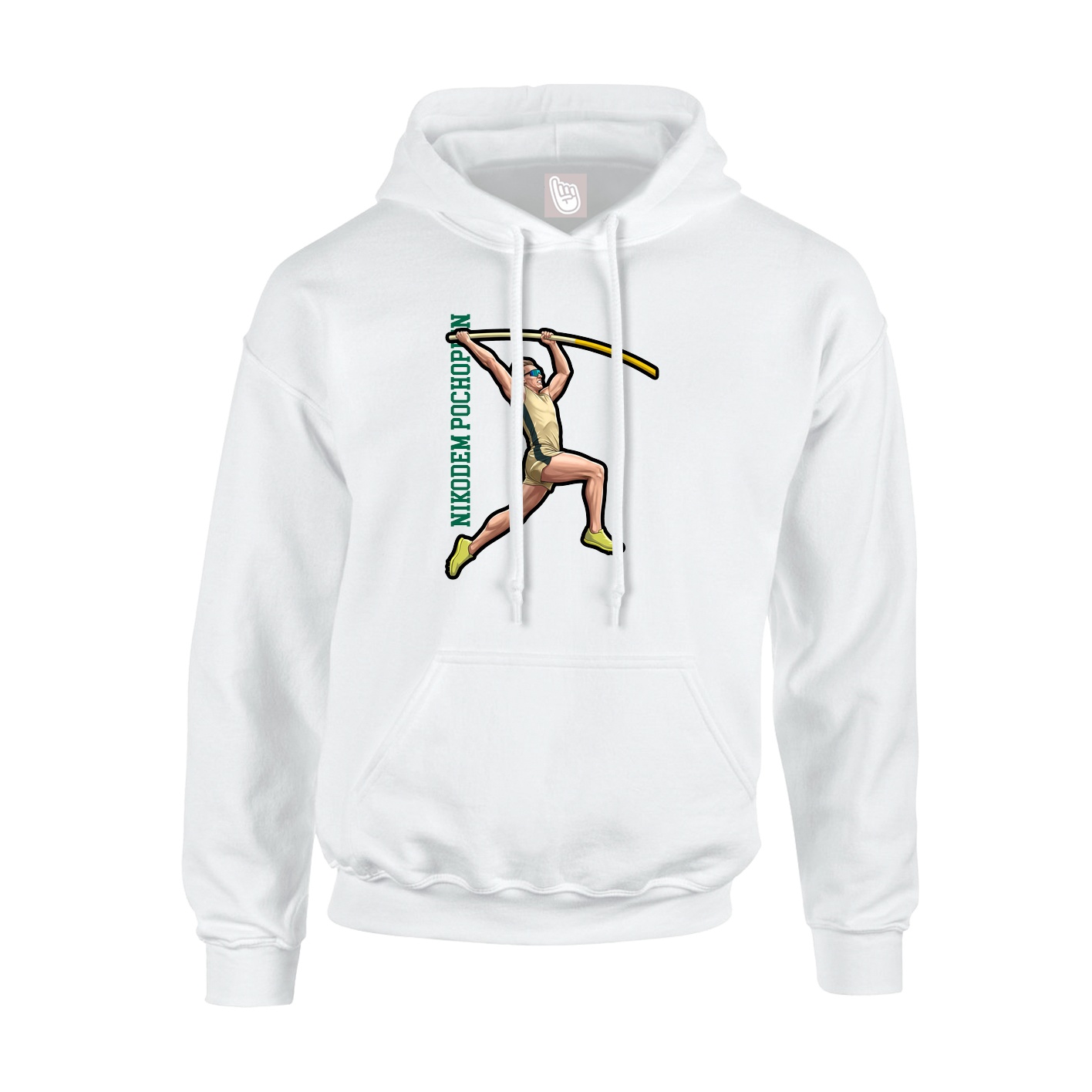 Youth Hoodie — Name Vertical in White