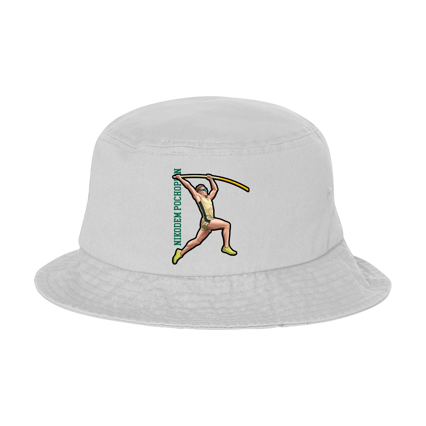 Bucket Cap — Name Vertical in White