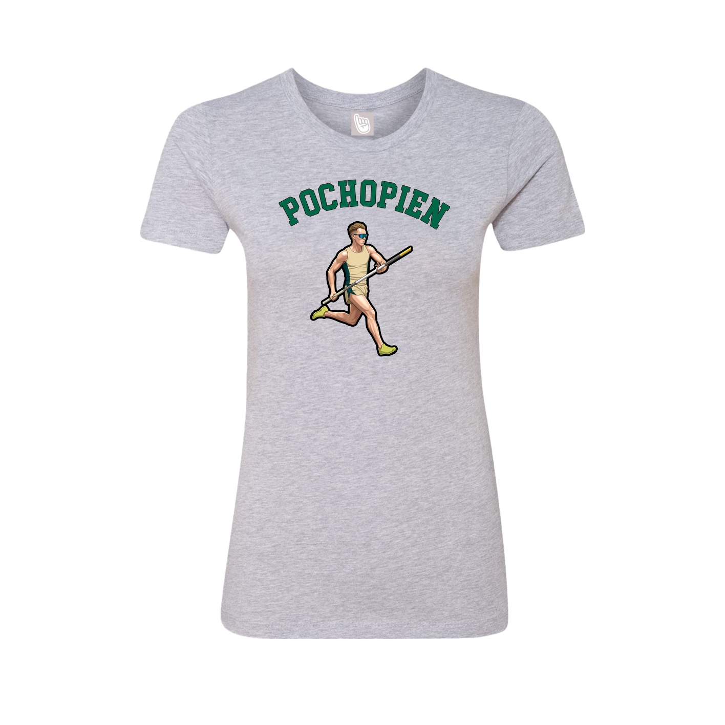 Fitted Women's Tee — Shirsey Arch in Grey