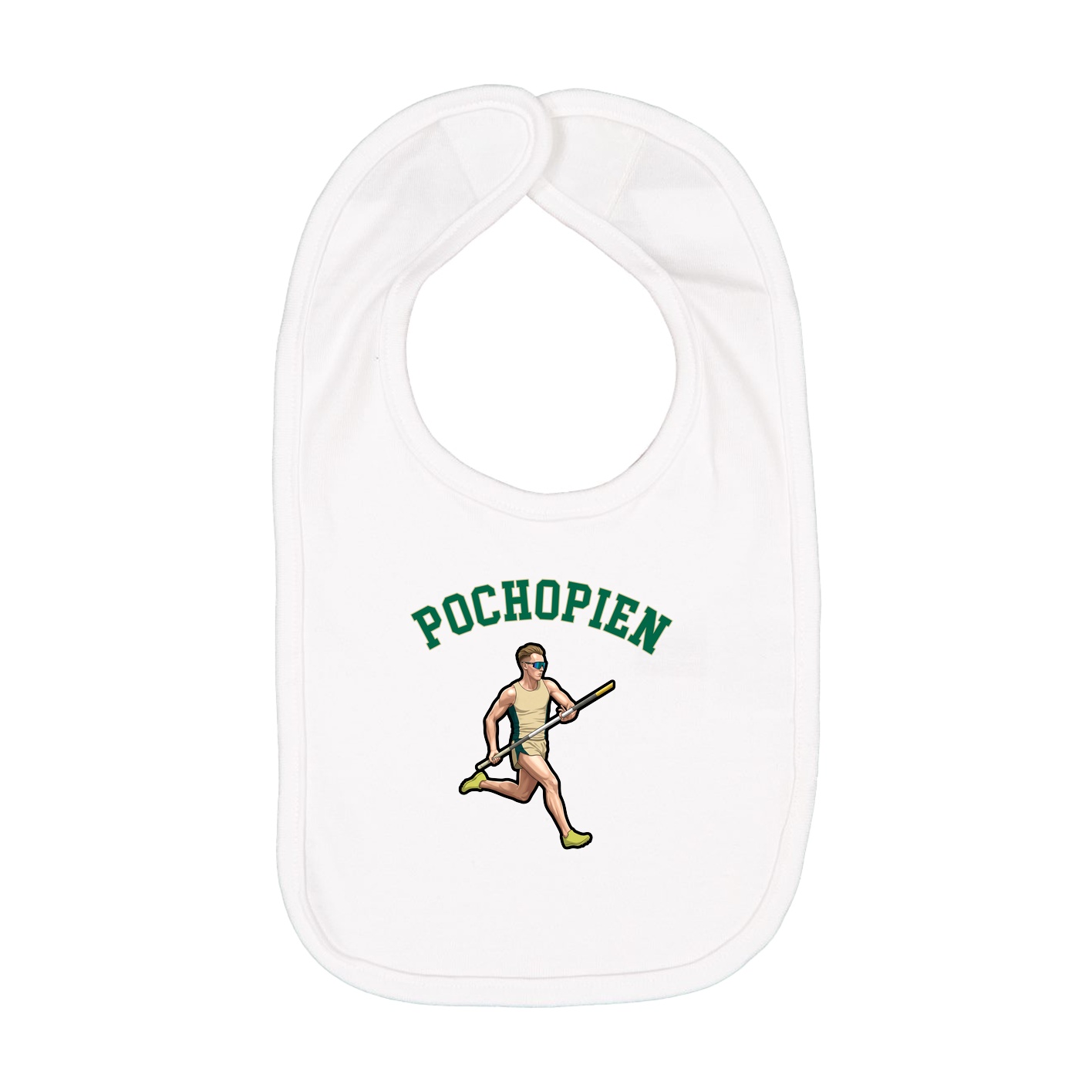 Infant Bib — Shirsey Arch in White