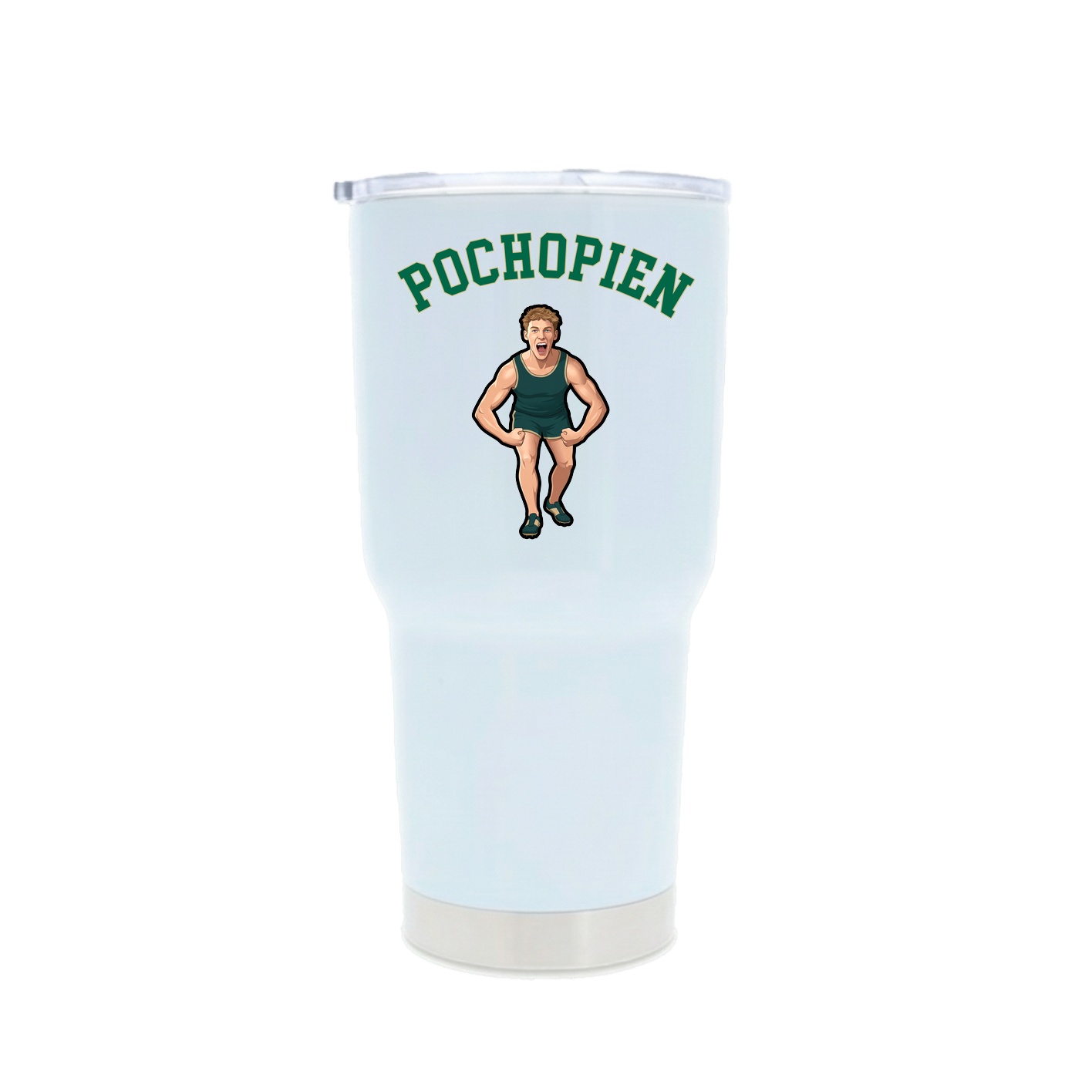 30oz Stainless Steel Tumbler — Shirsey Arch in White