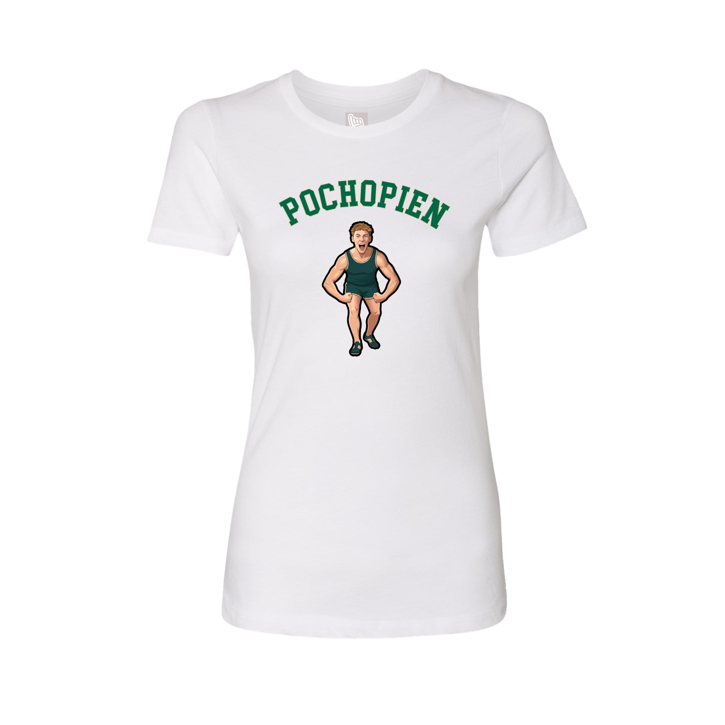 Fitted Women's Tee — Shirsey Arch in White