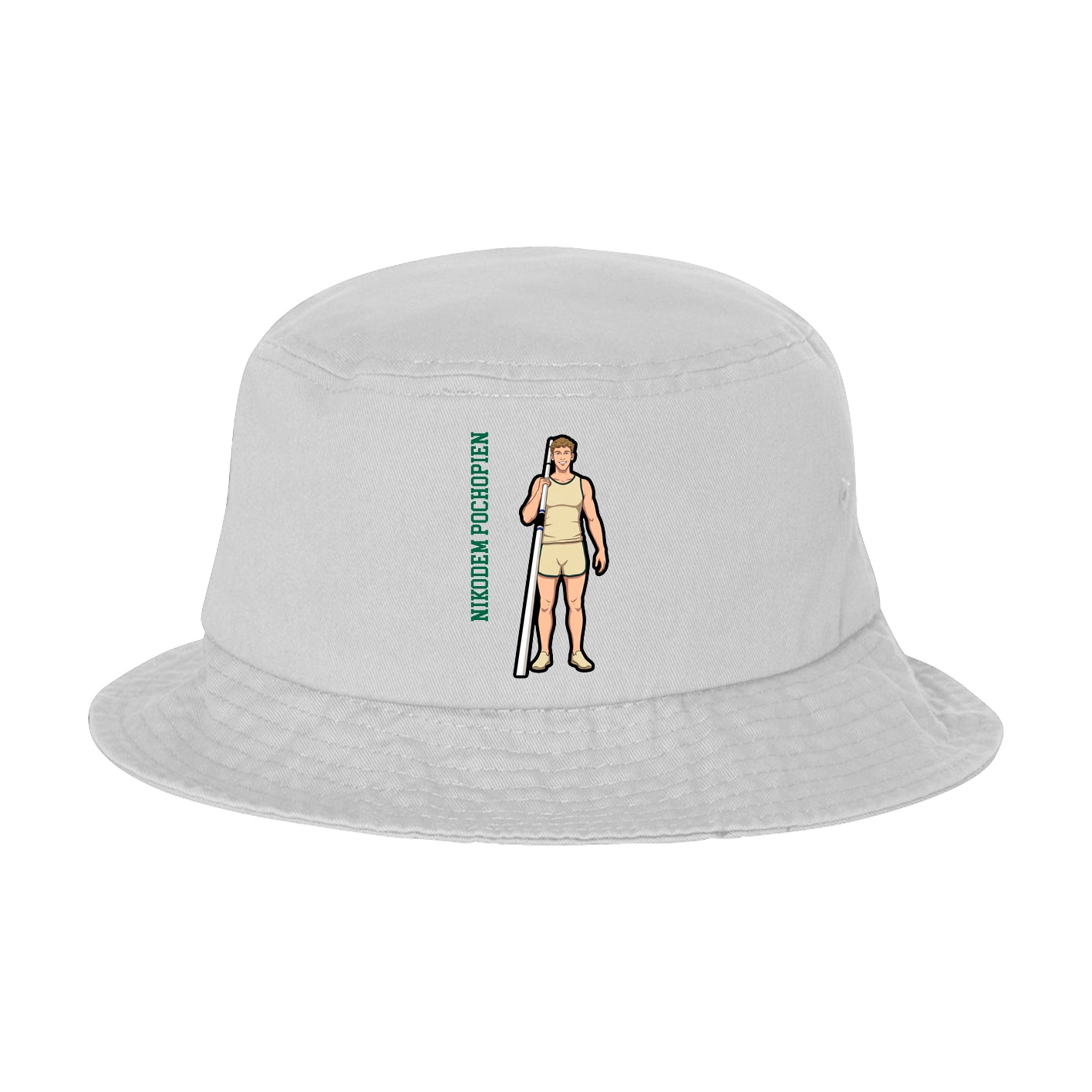 Bucket Cap — Name Vertical in White