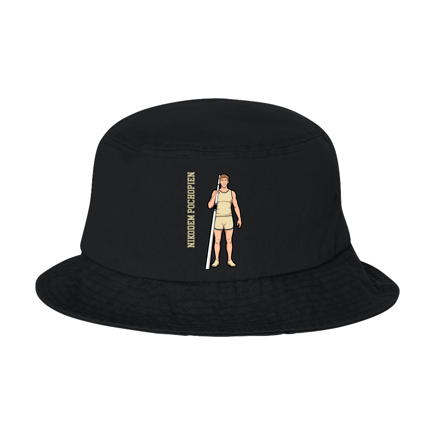 Bucket Cap — Name Vertical in Black