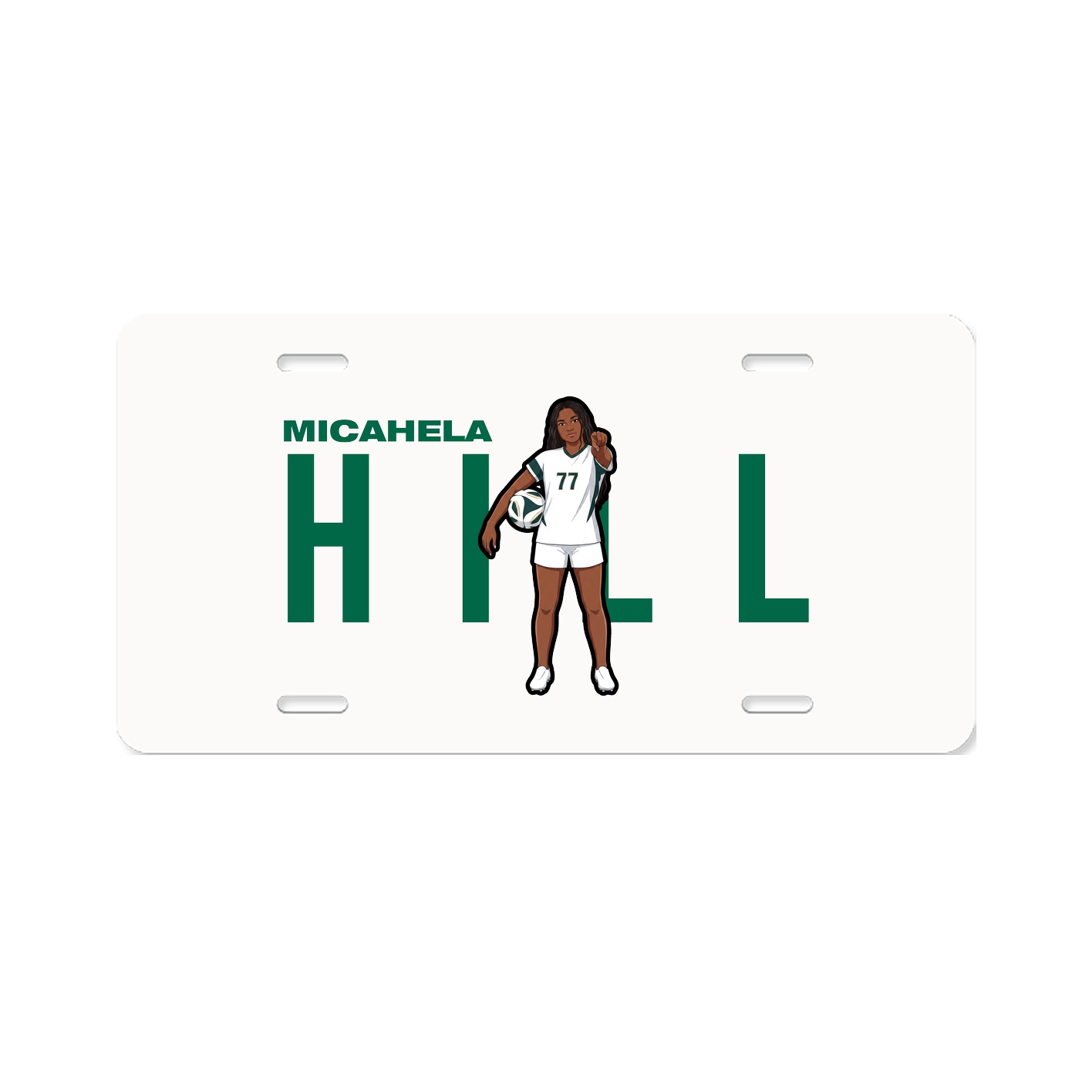 License Plate — Player Name in Classic