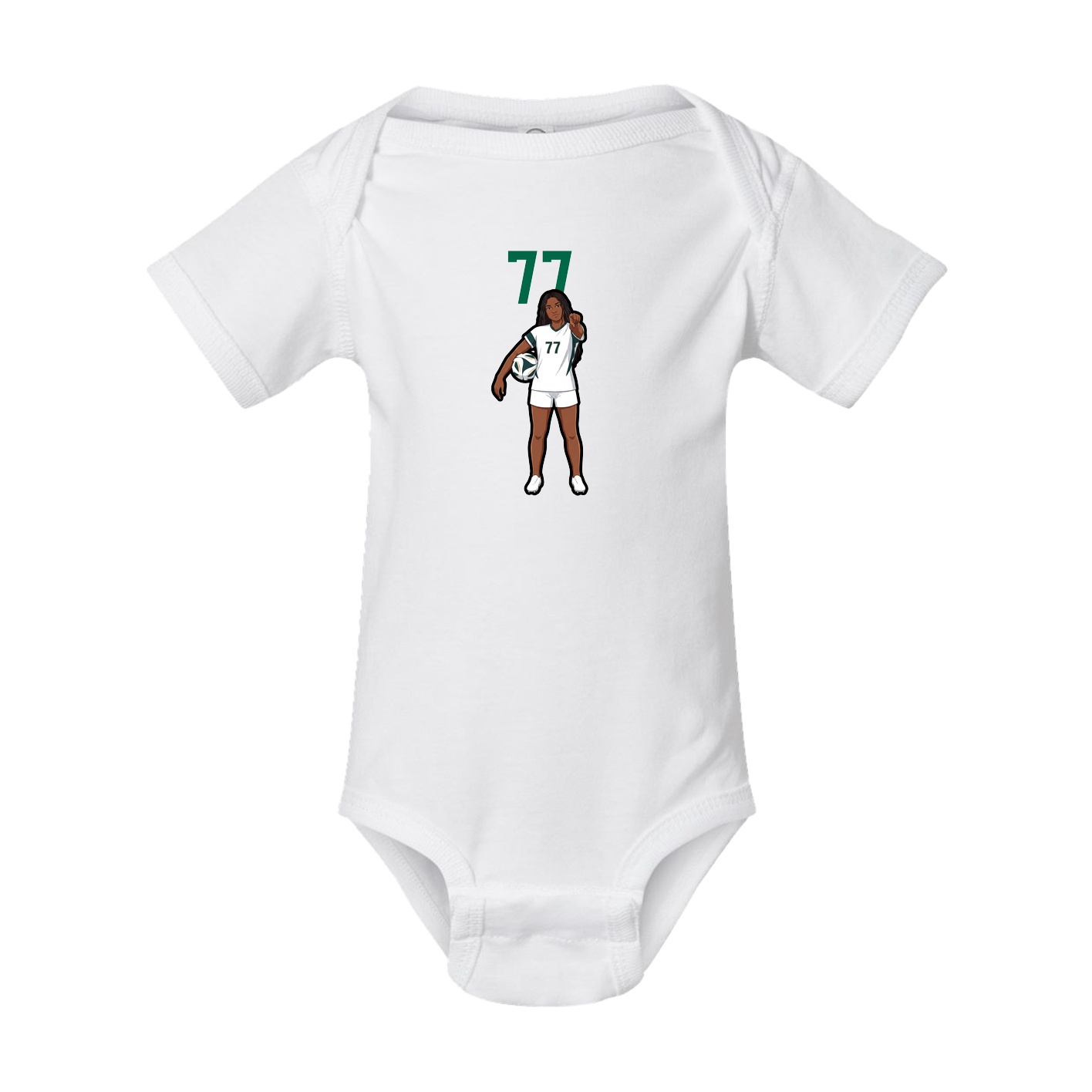Baby Onesie — Number Top in White
