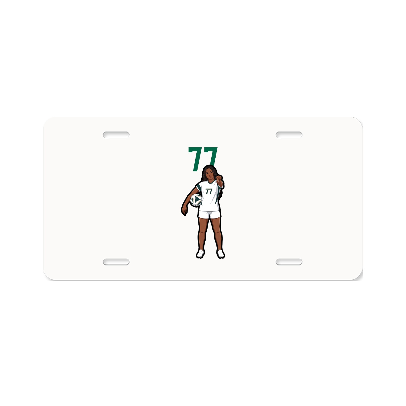 License Plate — Number Top in Classic