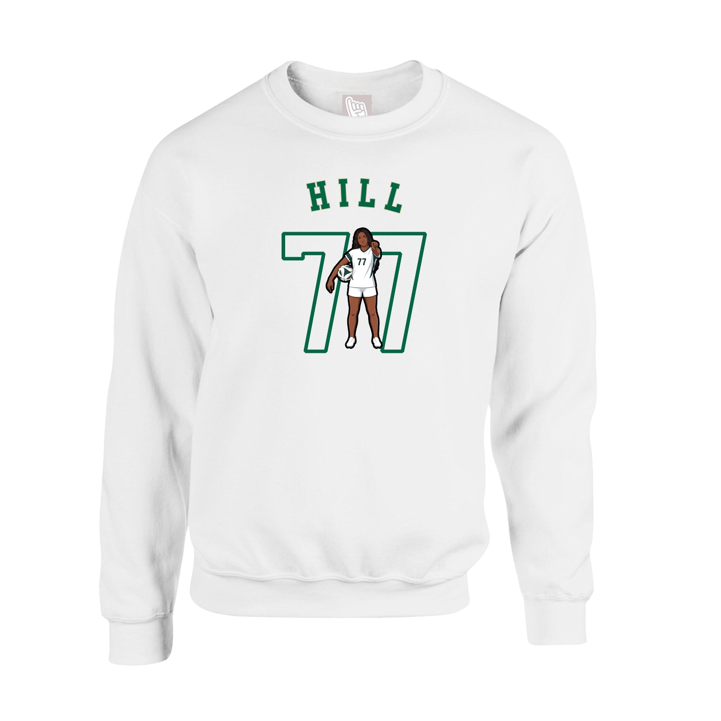 Fleece Crew — Shirsey Arch in White