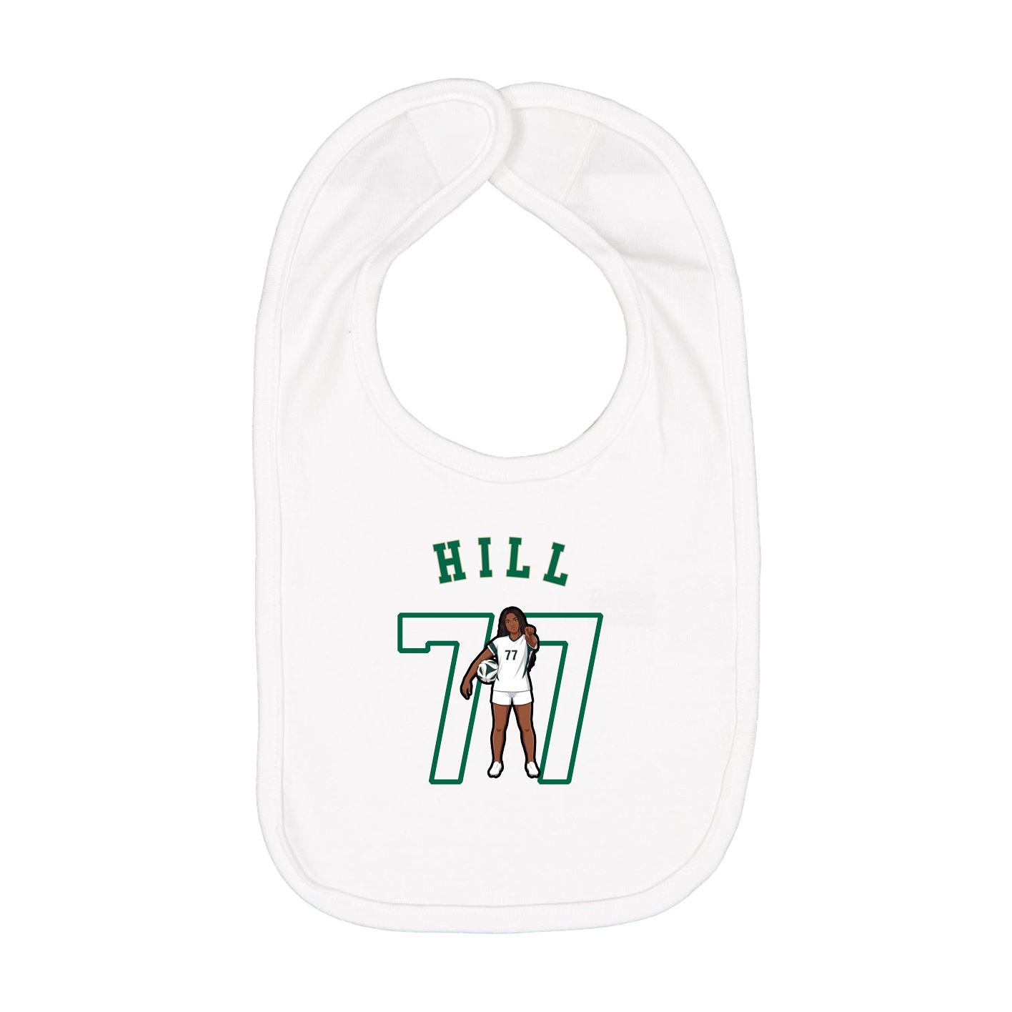 Infant Bib — Shirsey Arch in White
