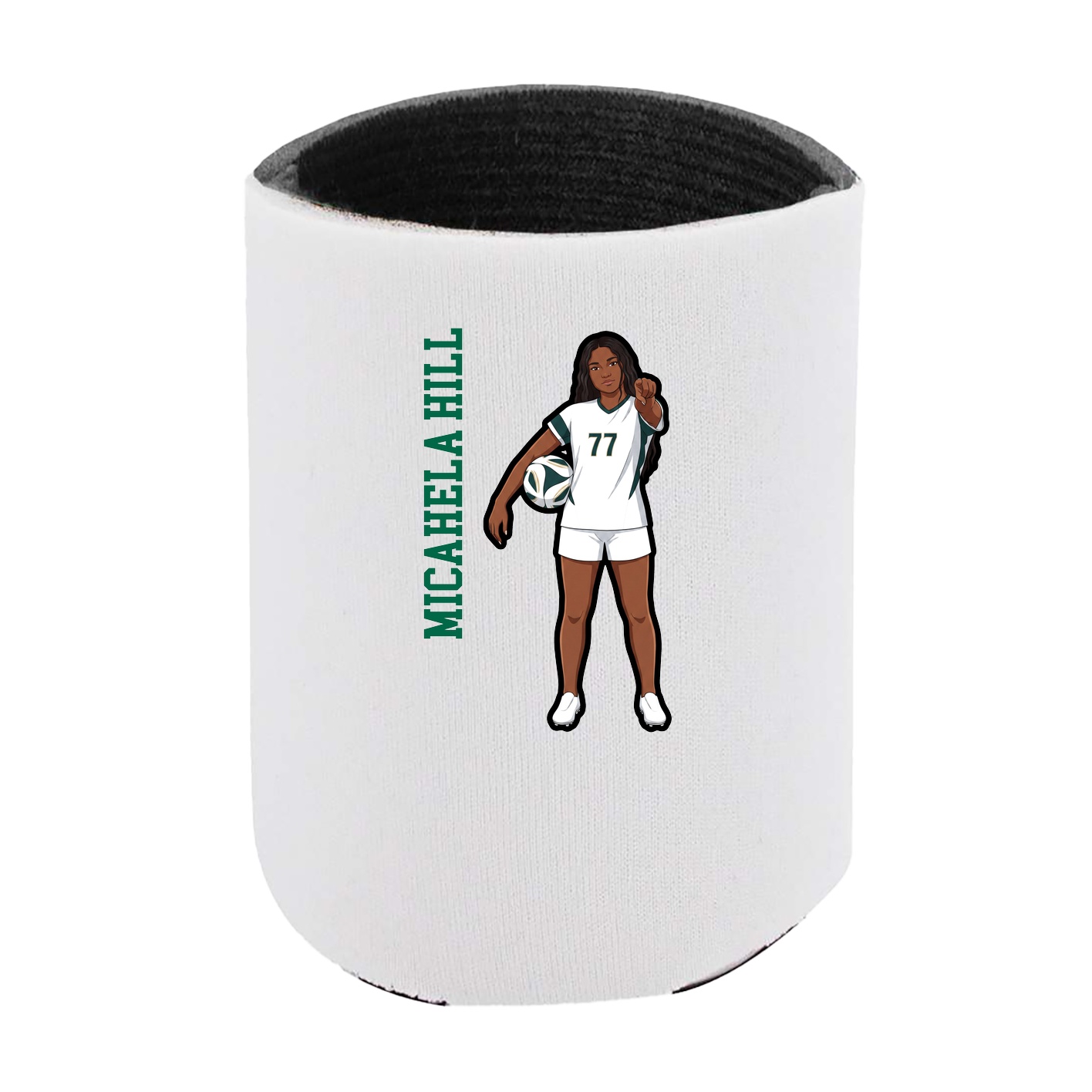 Can Holder — Name Vertical in White