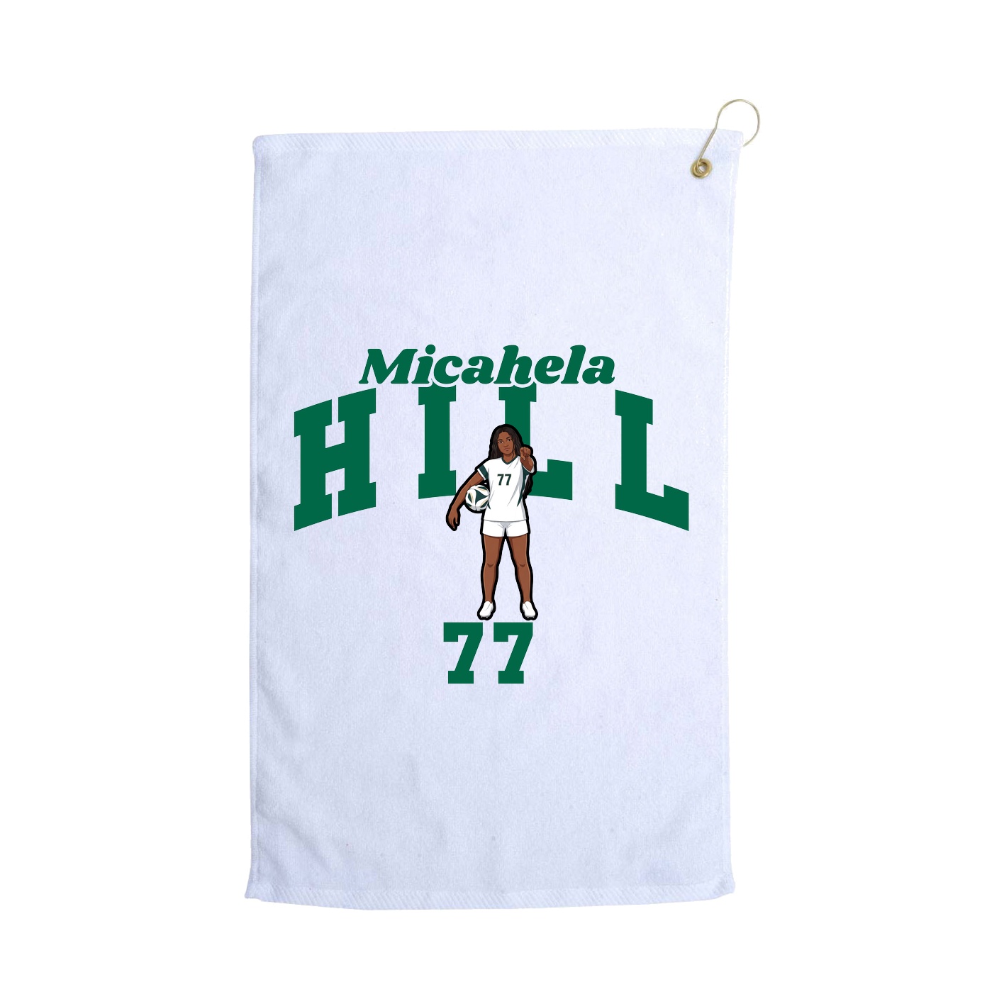 Golf Towel — Signature Arch in White
