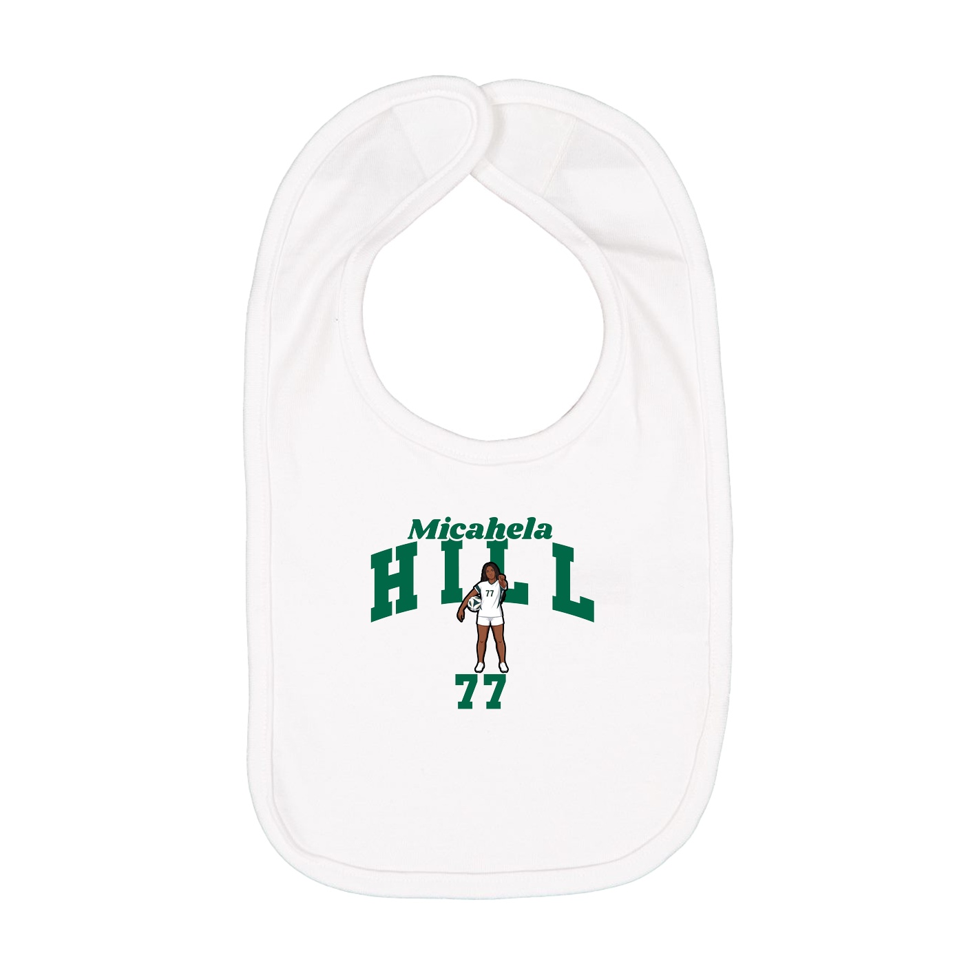 Infant Bib — Signature Arch in White
