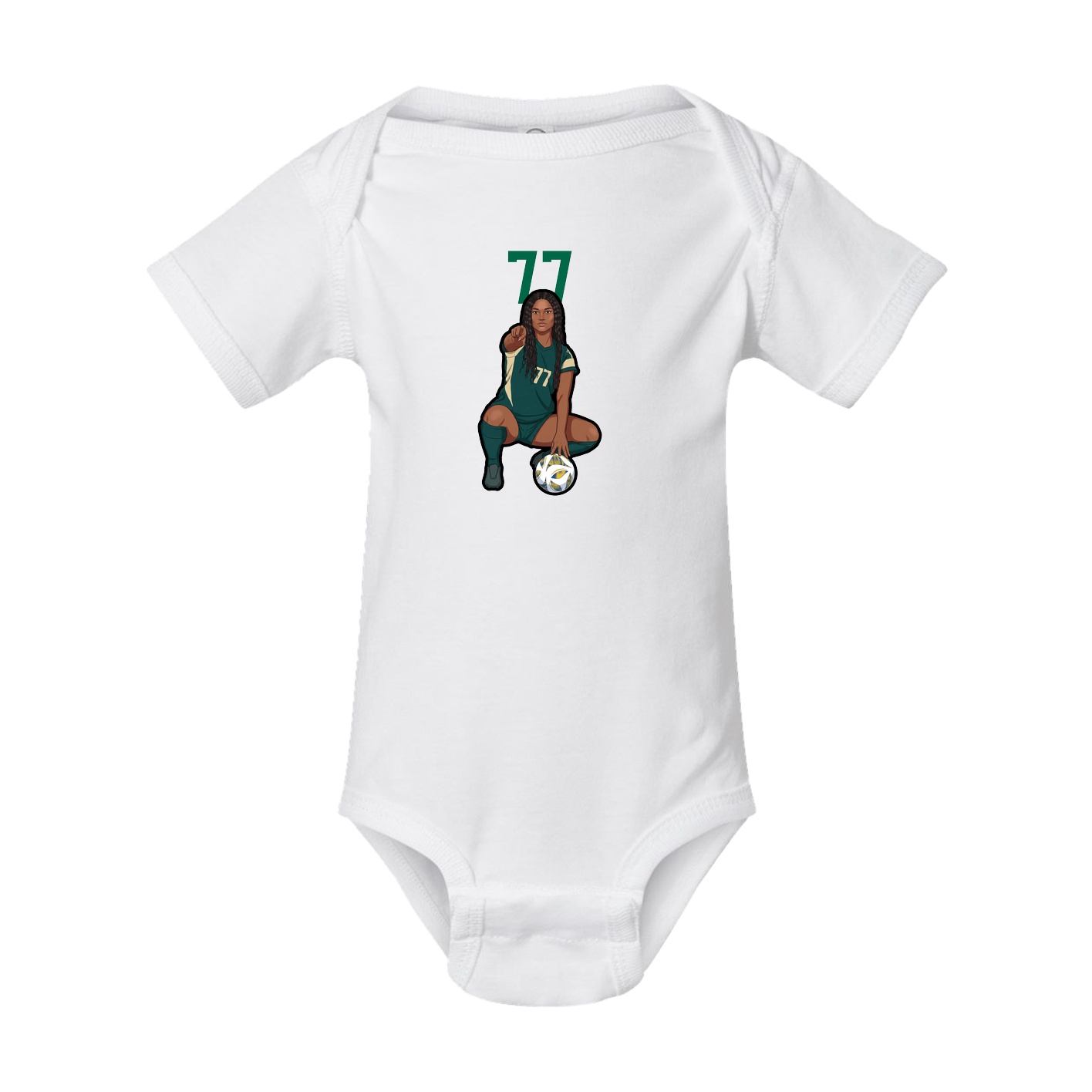 Baby Onesie — Number Top in White