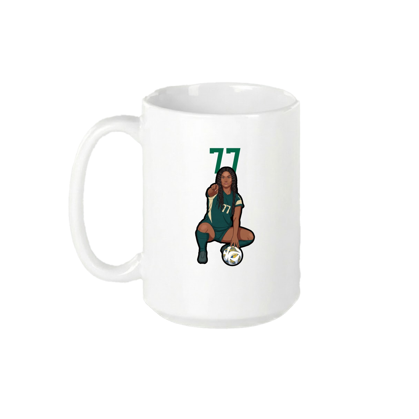 15oz Coffee Mug — Number Top in White