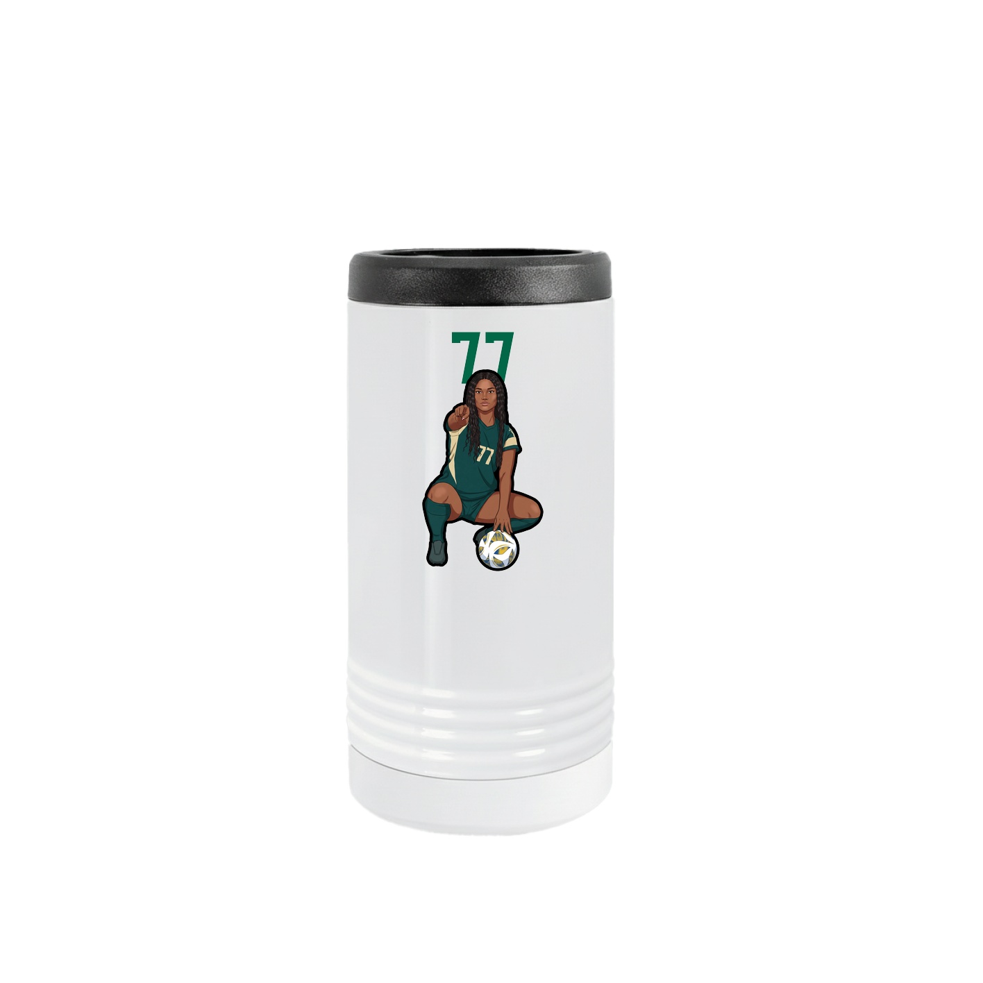Slim Beverage Holder — Number Top in White