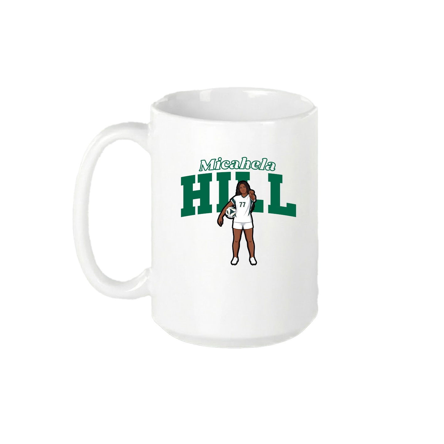 15oz Coffee Mug — Name Arch in White