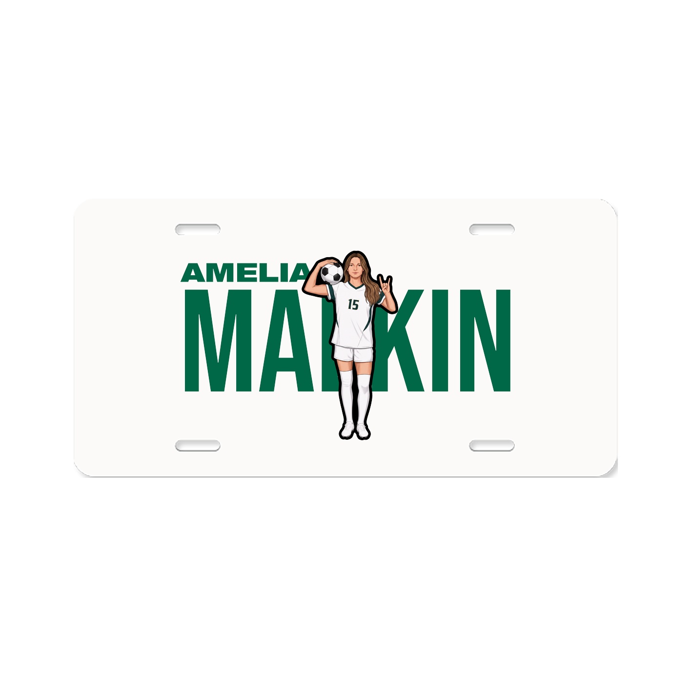 License Plate — Player Name in Classic