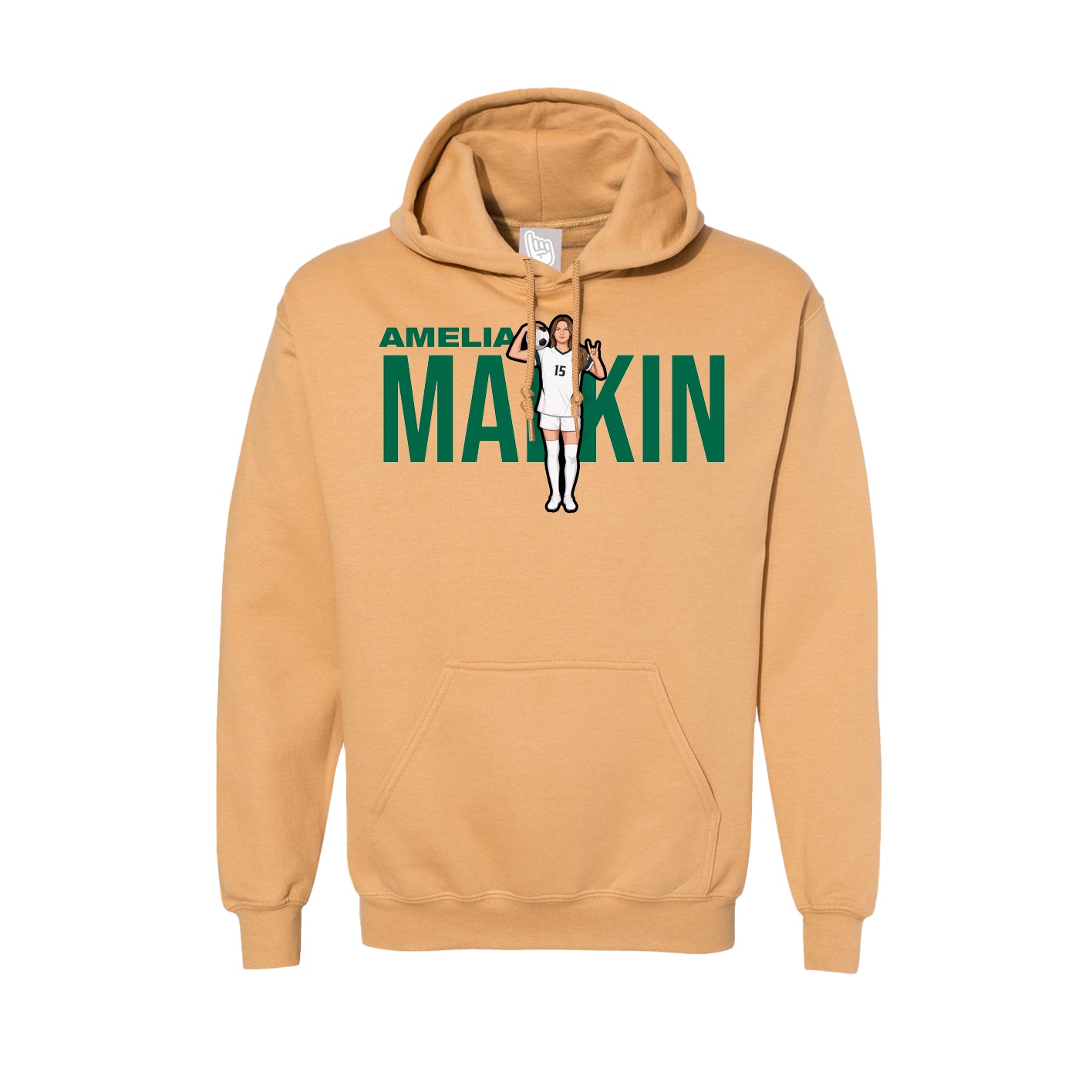 Hoodie — Player Name in Vegas Gold