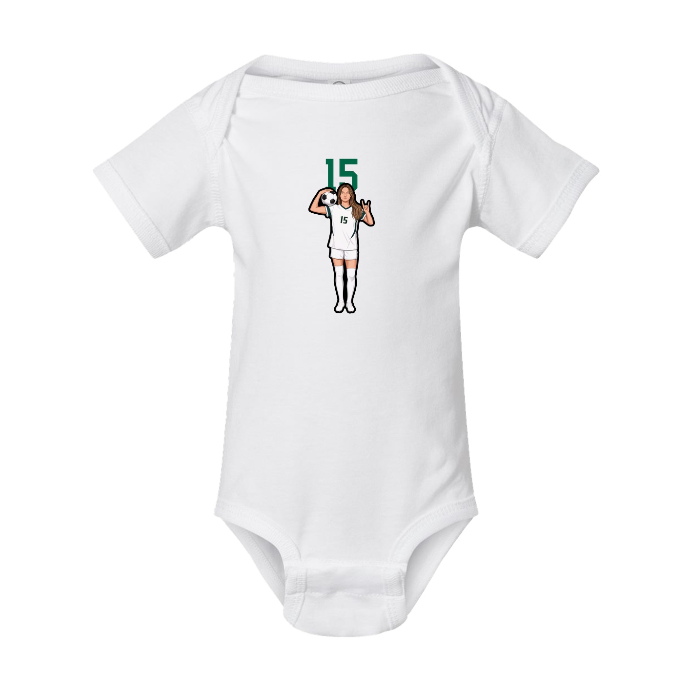 Baby Onesie — Number Top in White