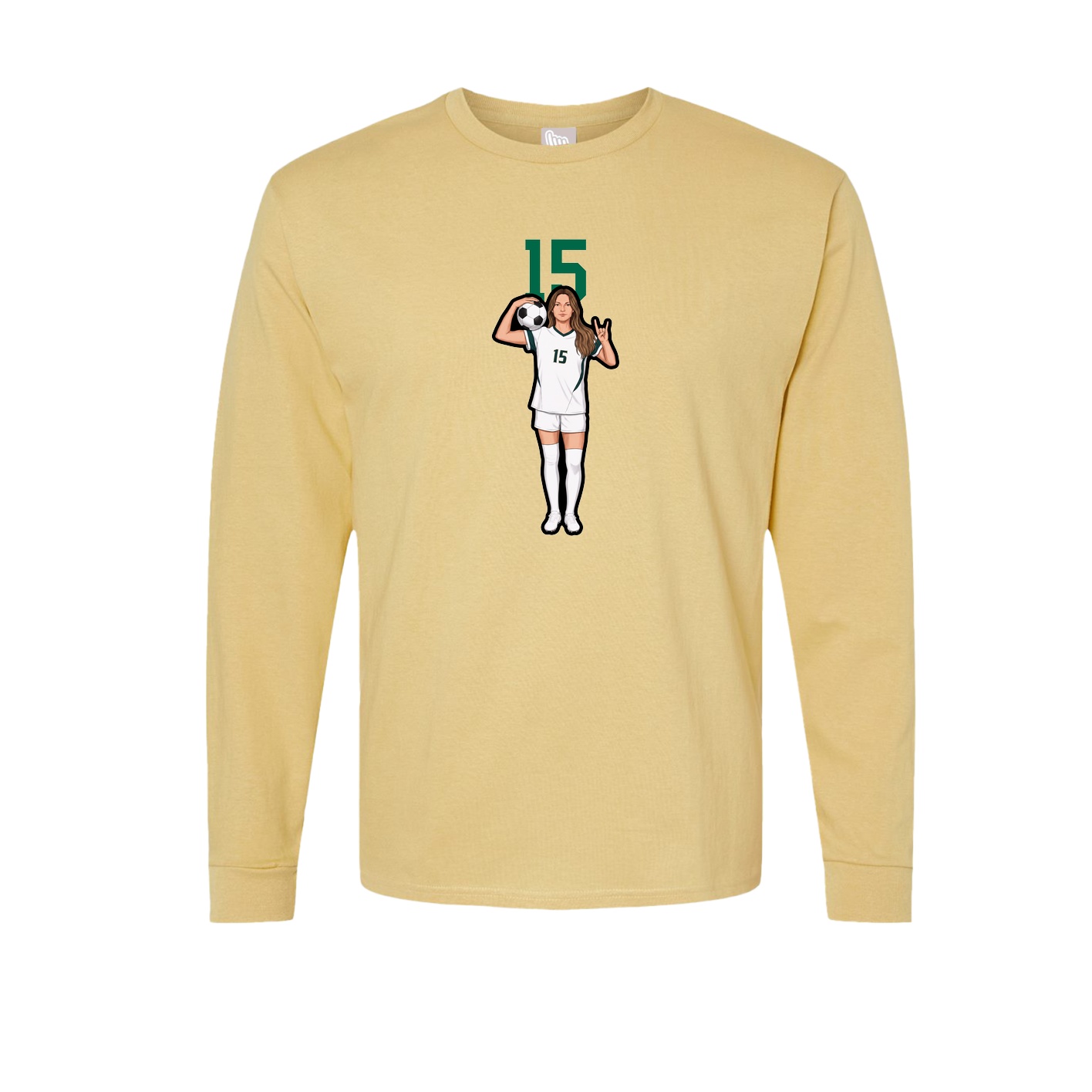 Long Sleeve Tee — Number Top in Vegas Gold