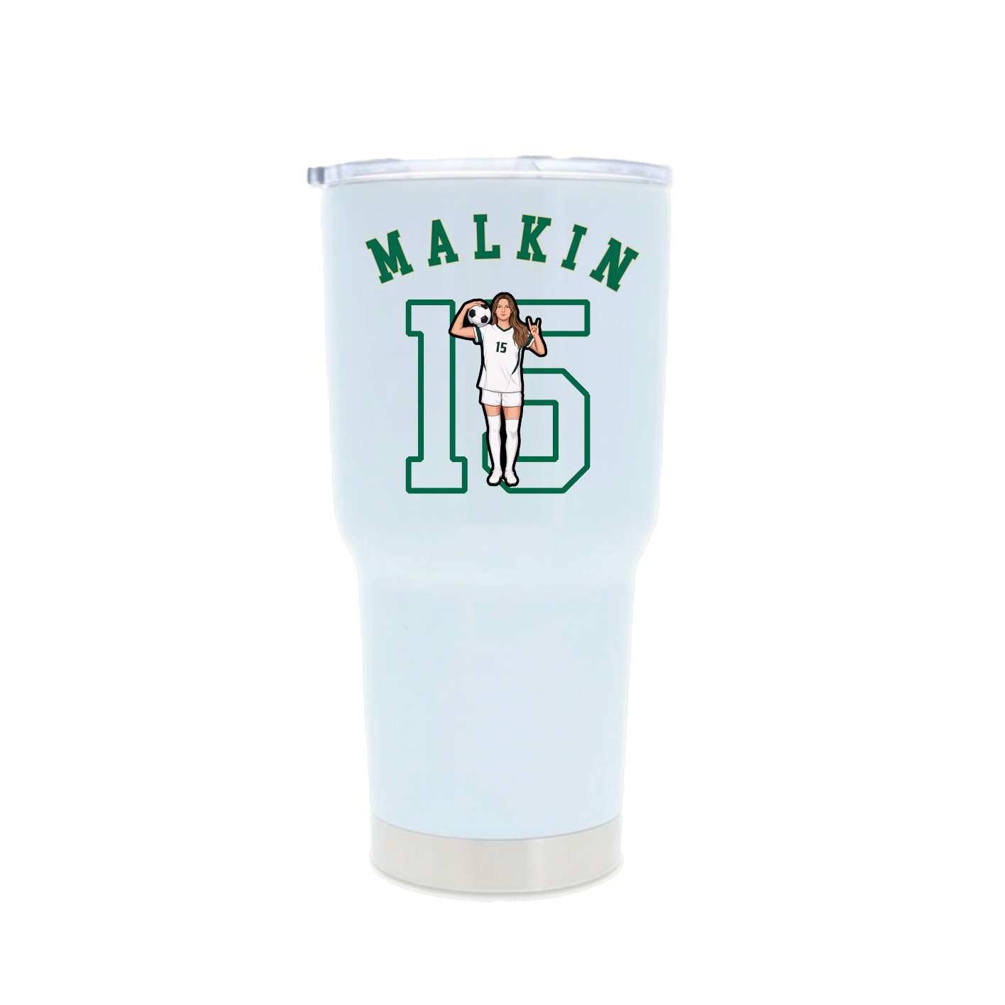 30oz Stainless Steel Tumbler — Shirsey Arch in White
