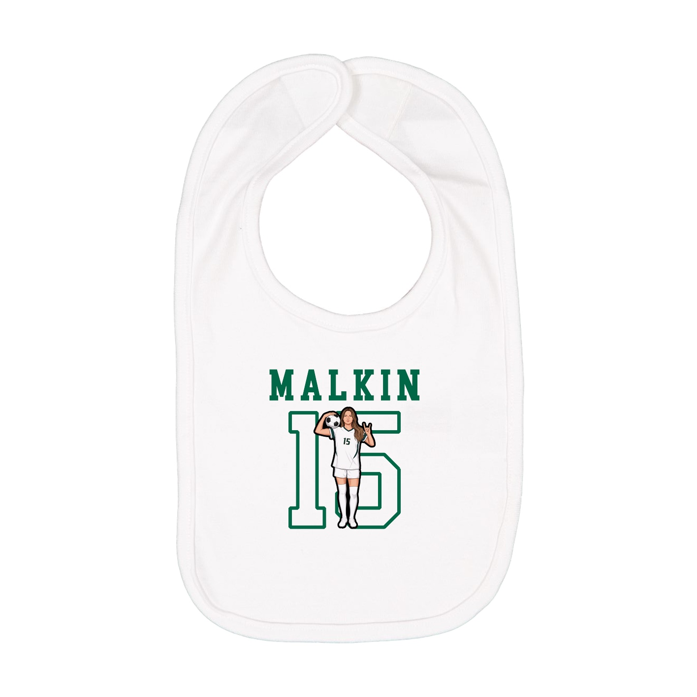Infant Bib — Shirsey in White